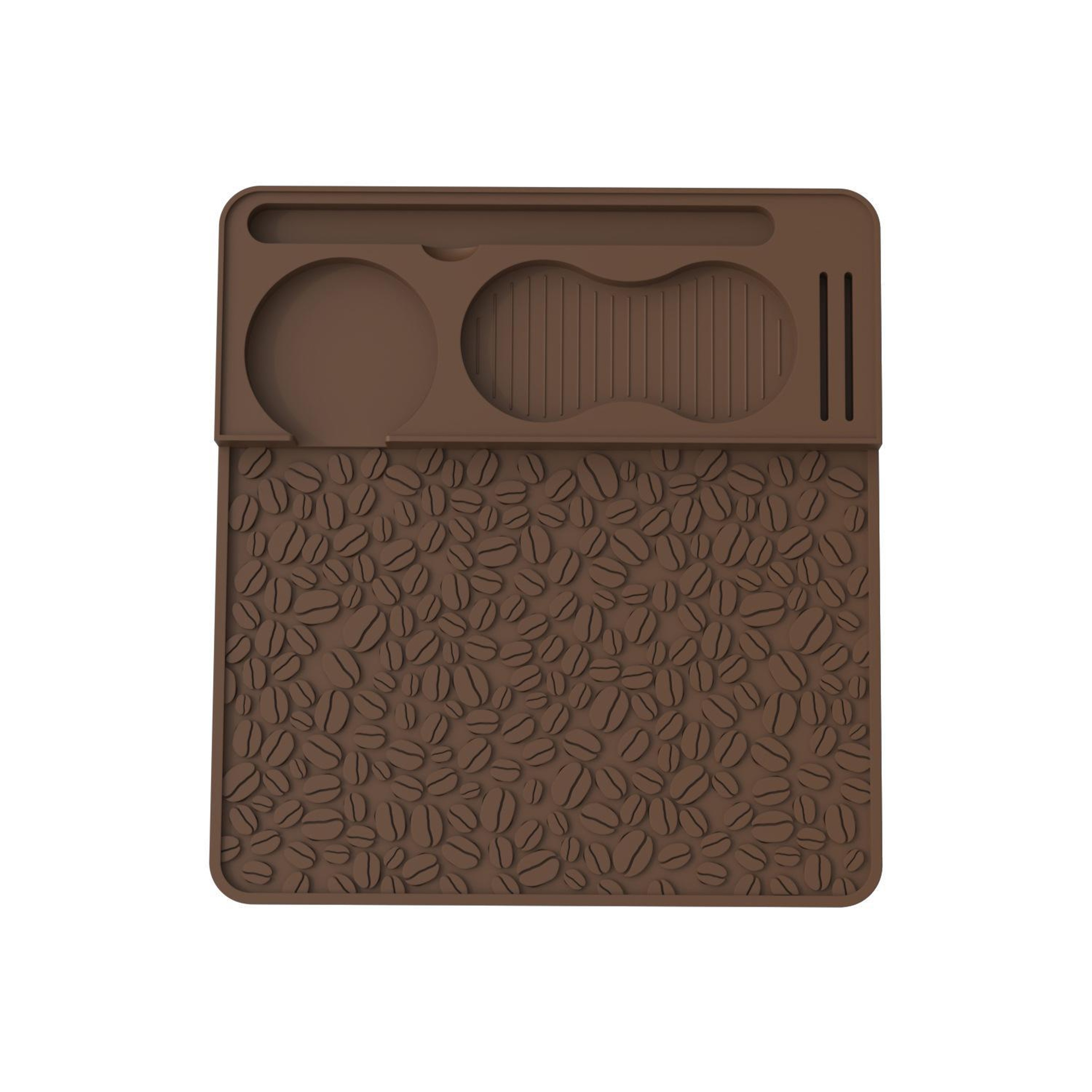 Silicone Espresso Tamping Mat With Organizer Slots Non Slip Coffee Tamper Station For Baristas 8