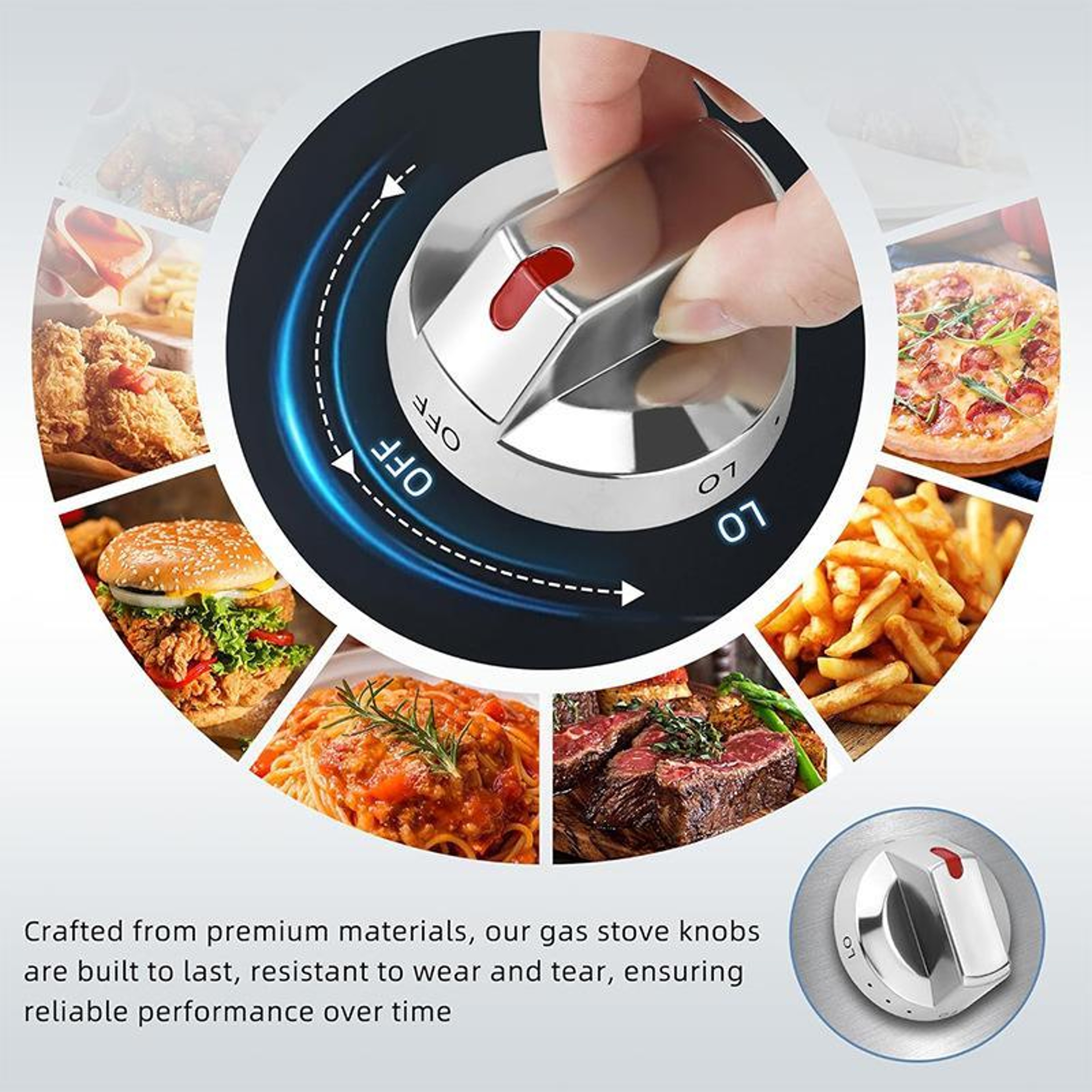Premium Replacement Gas Range Knob Durable Burner Control Knobs – view 6