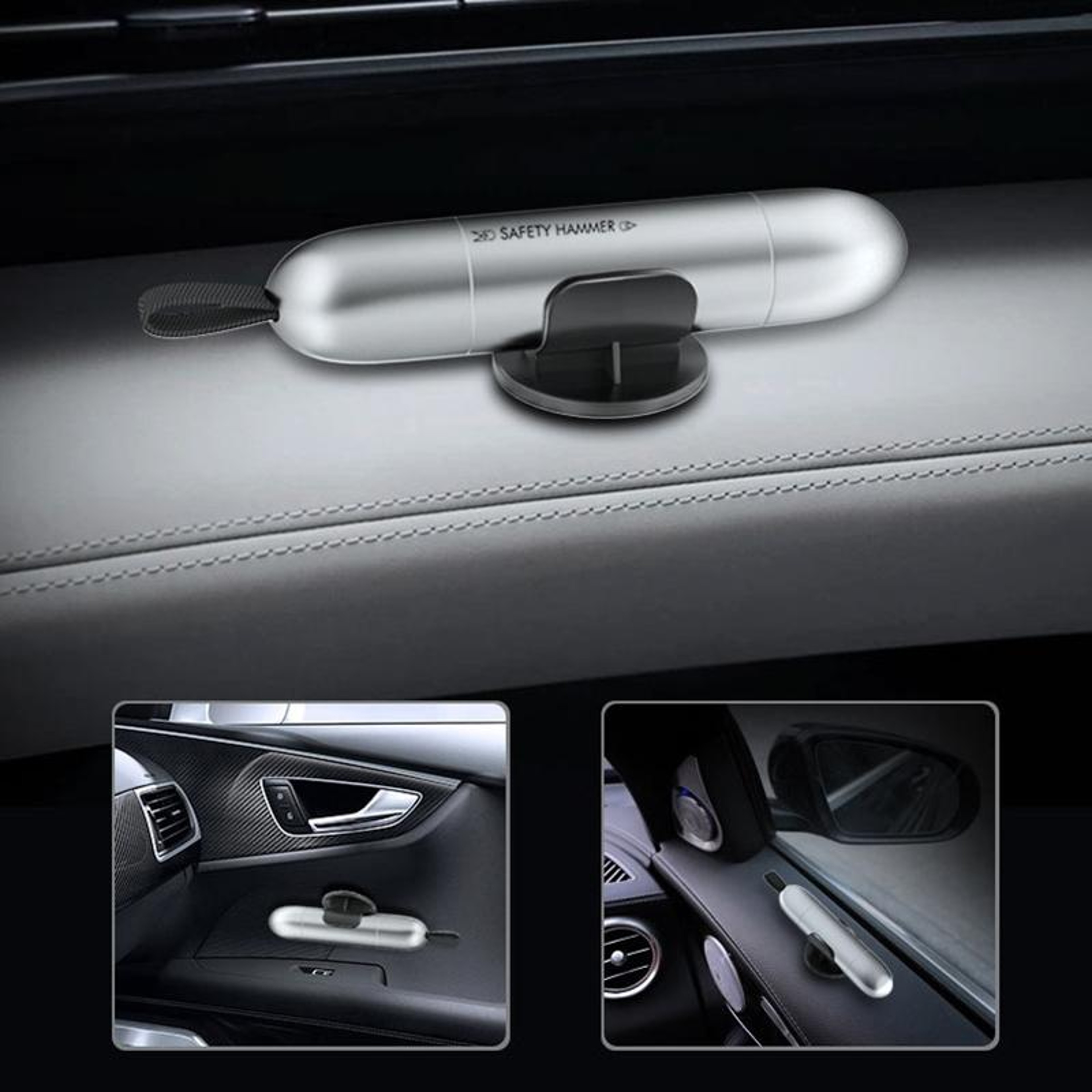 2 In 1 Car Escape Tool Emergency Hammer With Seat Belt Cutter  Window Breaker 9