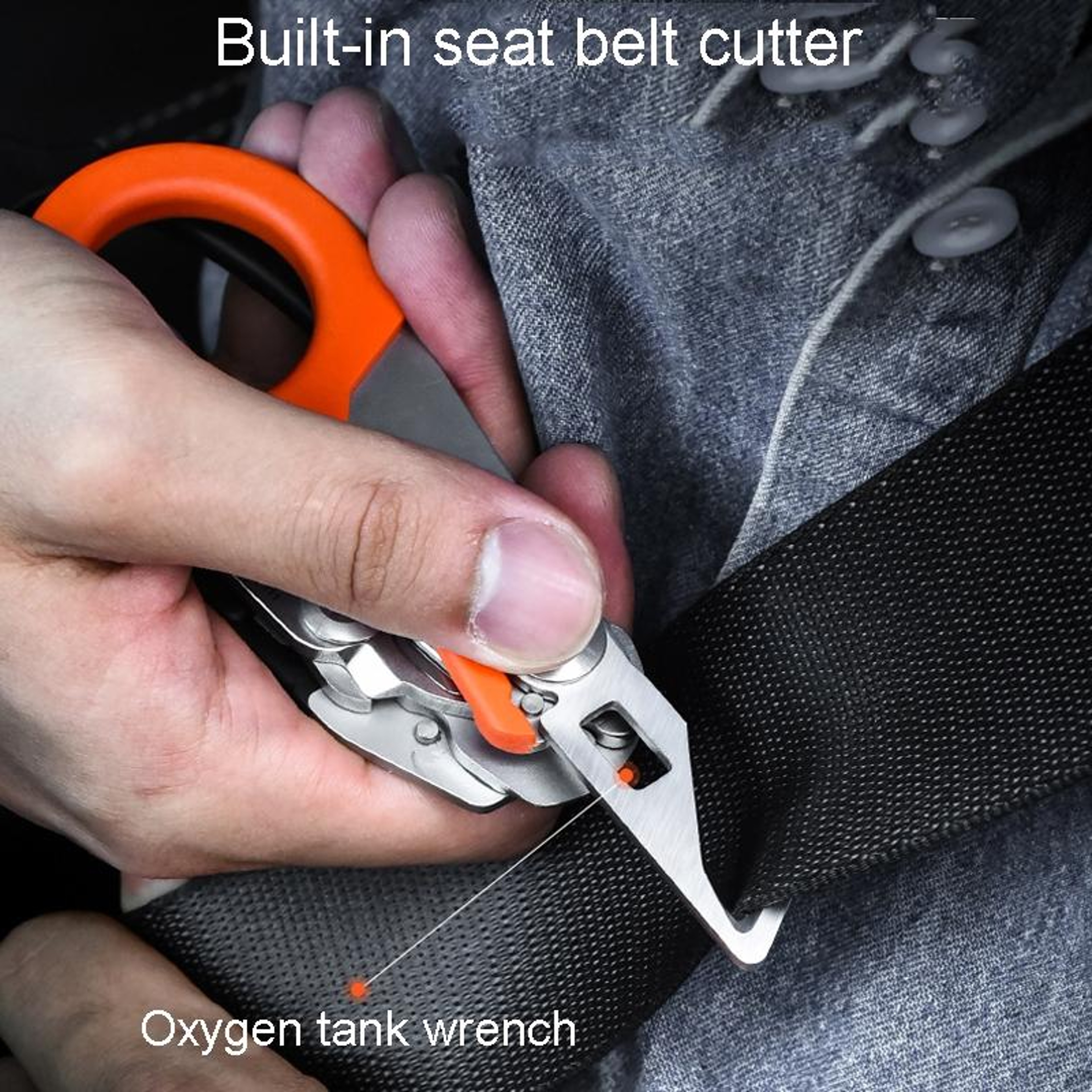 4 In 1 Emergency Rescue Scissors Multifunctional First Aid Scissors With Seatbelt Cutter  Window Br 1