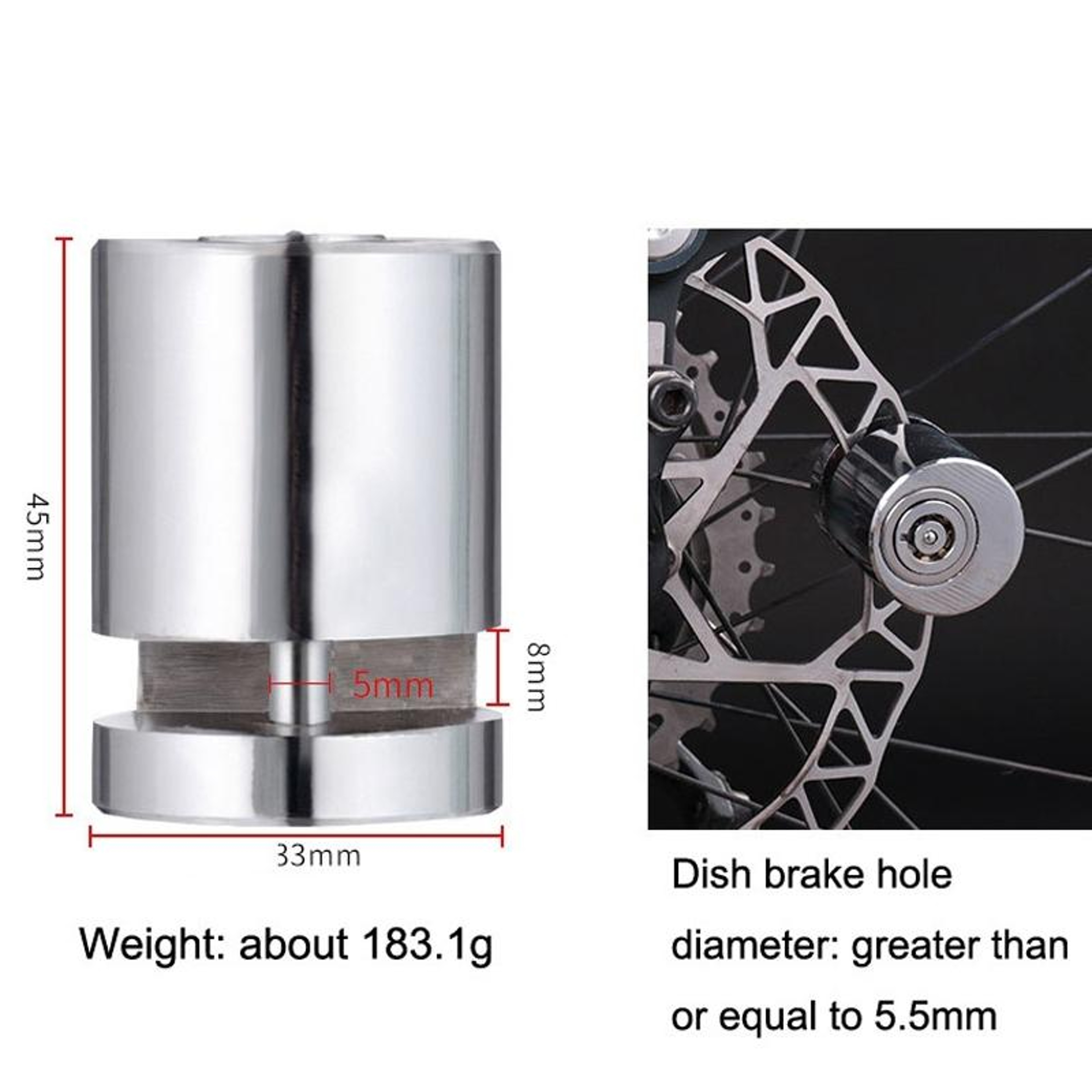 BG A7 Heavy Duty Bicycle Disc Brake Lock Anti Theft Keyless Security For Bikes  Motorcycles 3
