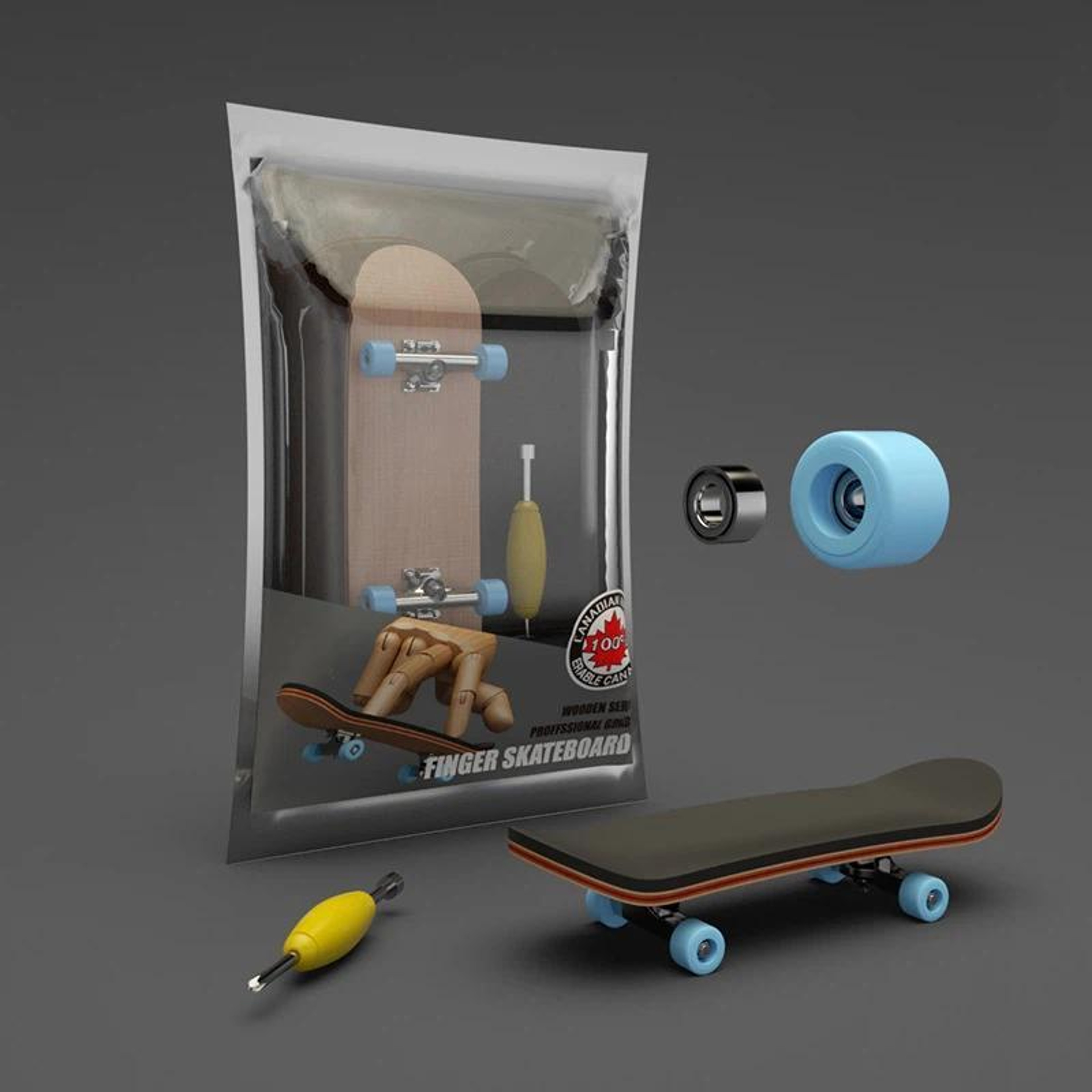 5 Layer Maple Finger Skateboard With Bearings Smooth Ride Mini Trick Board Toy 5