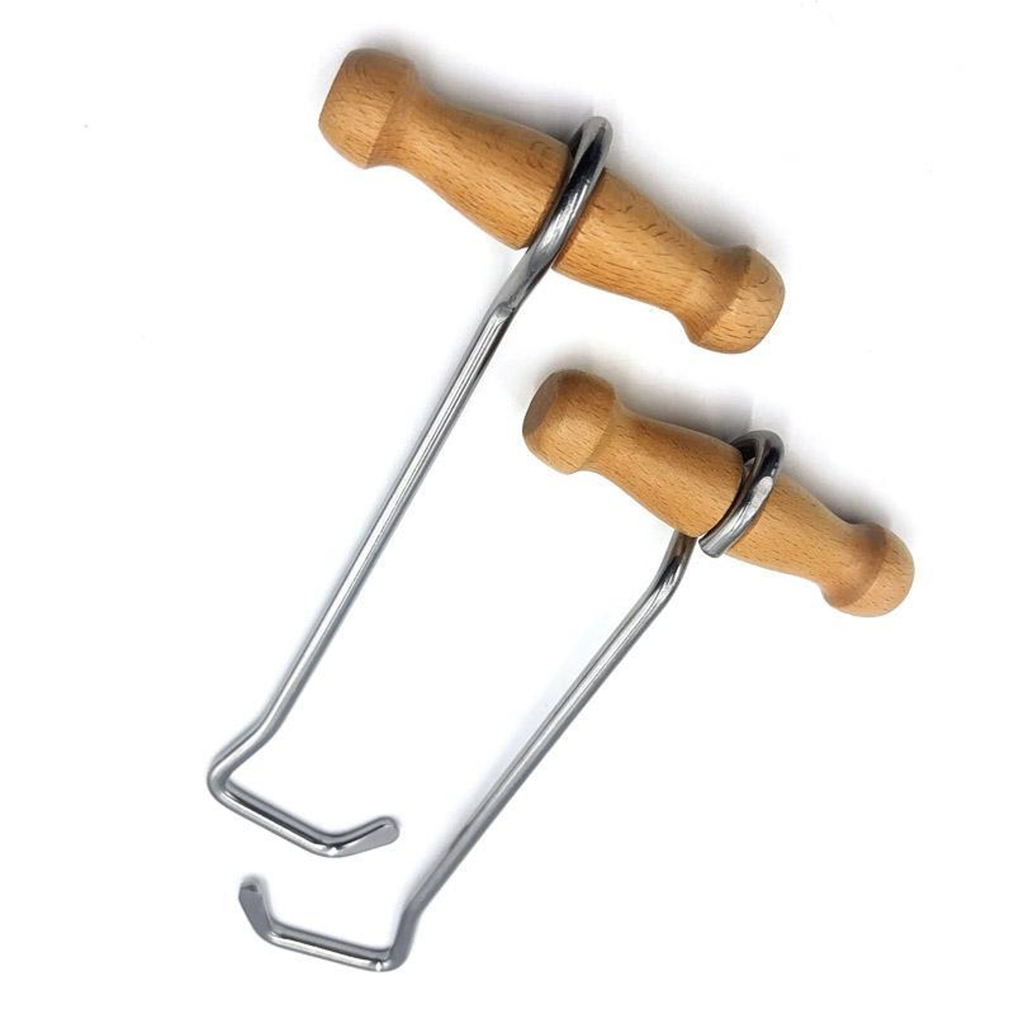 Wood Handle Boot Puller Hook  Long Shoe Horn For Cowboy Boots 2