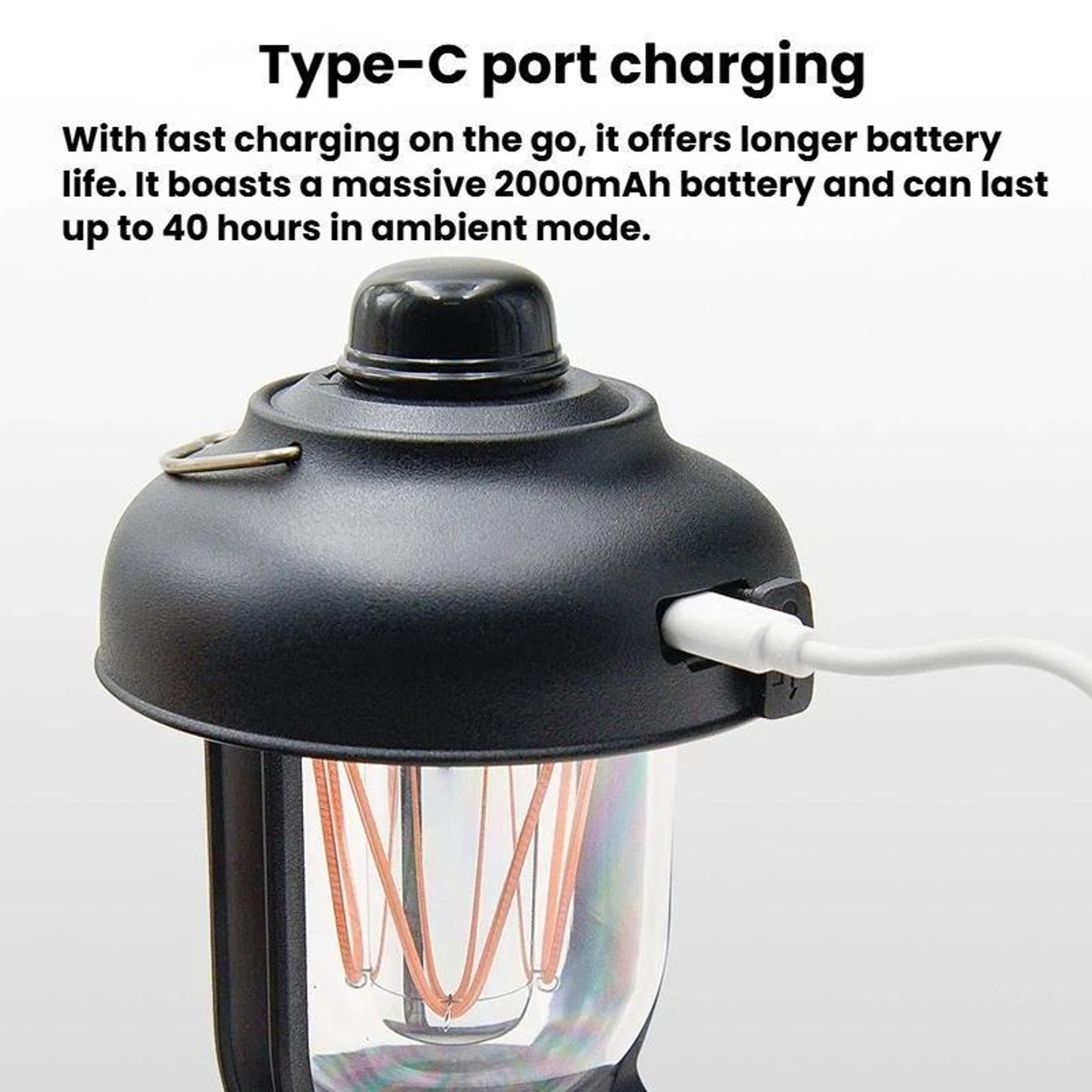 Portable Camping Lantern With IPX6 Waterproof LED Light  USB C Dimmable Glow 7