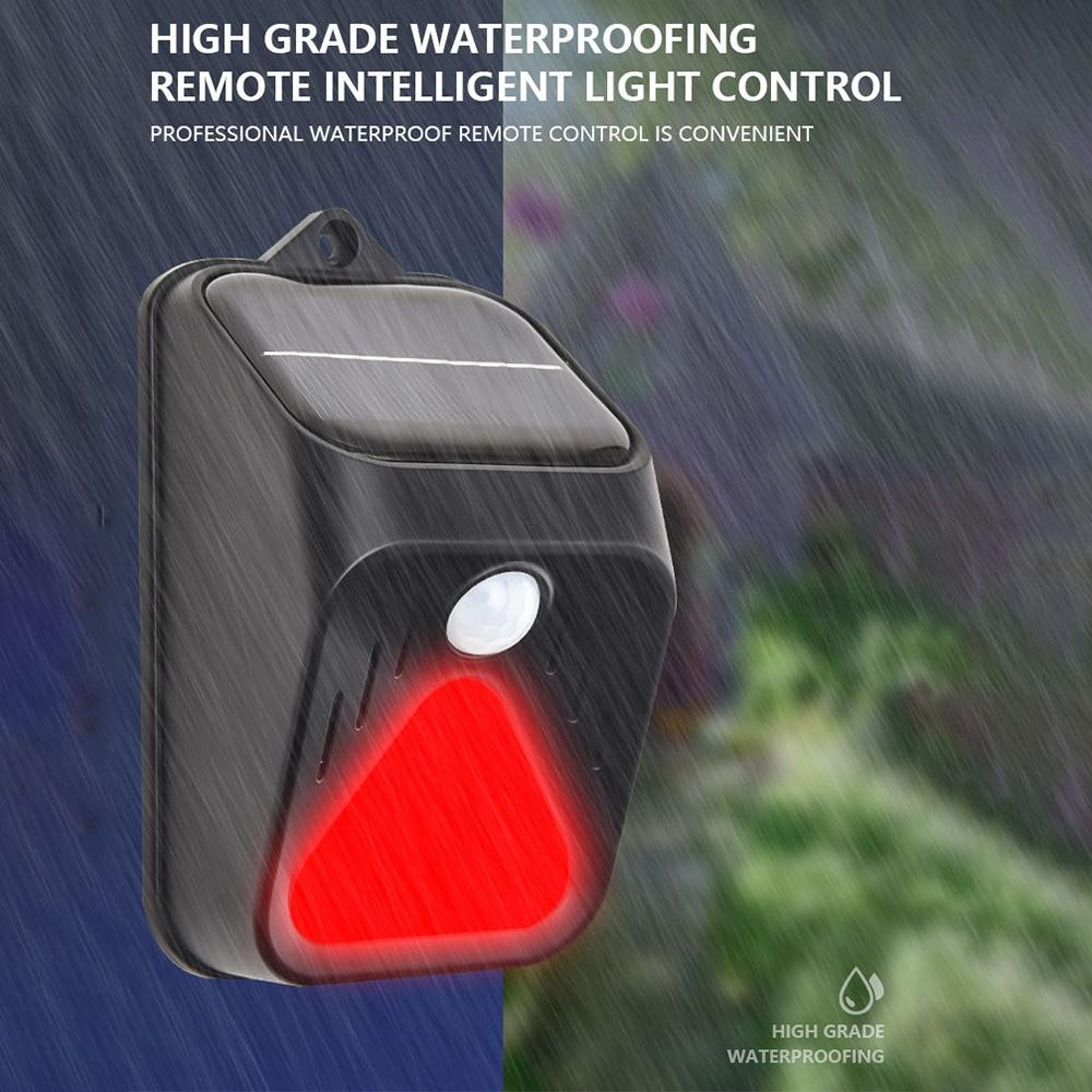 Solar Motion Sensor Alarm Light With Remote Control  Waterproof Security Siren 2