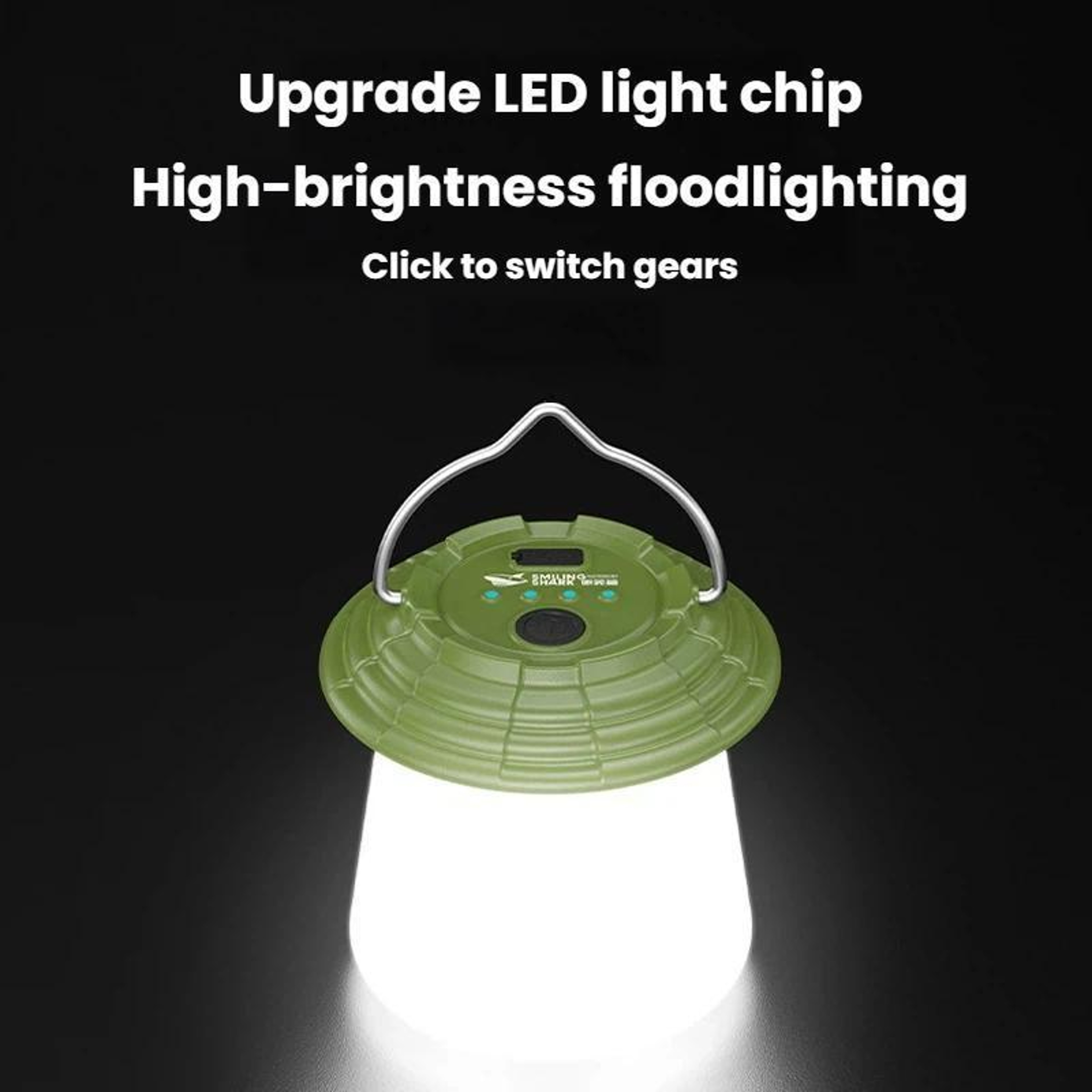 SMILING SHARK Rechargeable Camping Lantern LED Hanging Light For Tent Emergency  Night Market Use 2
