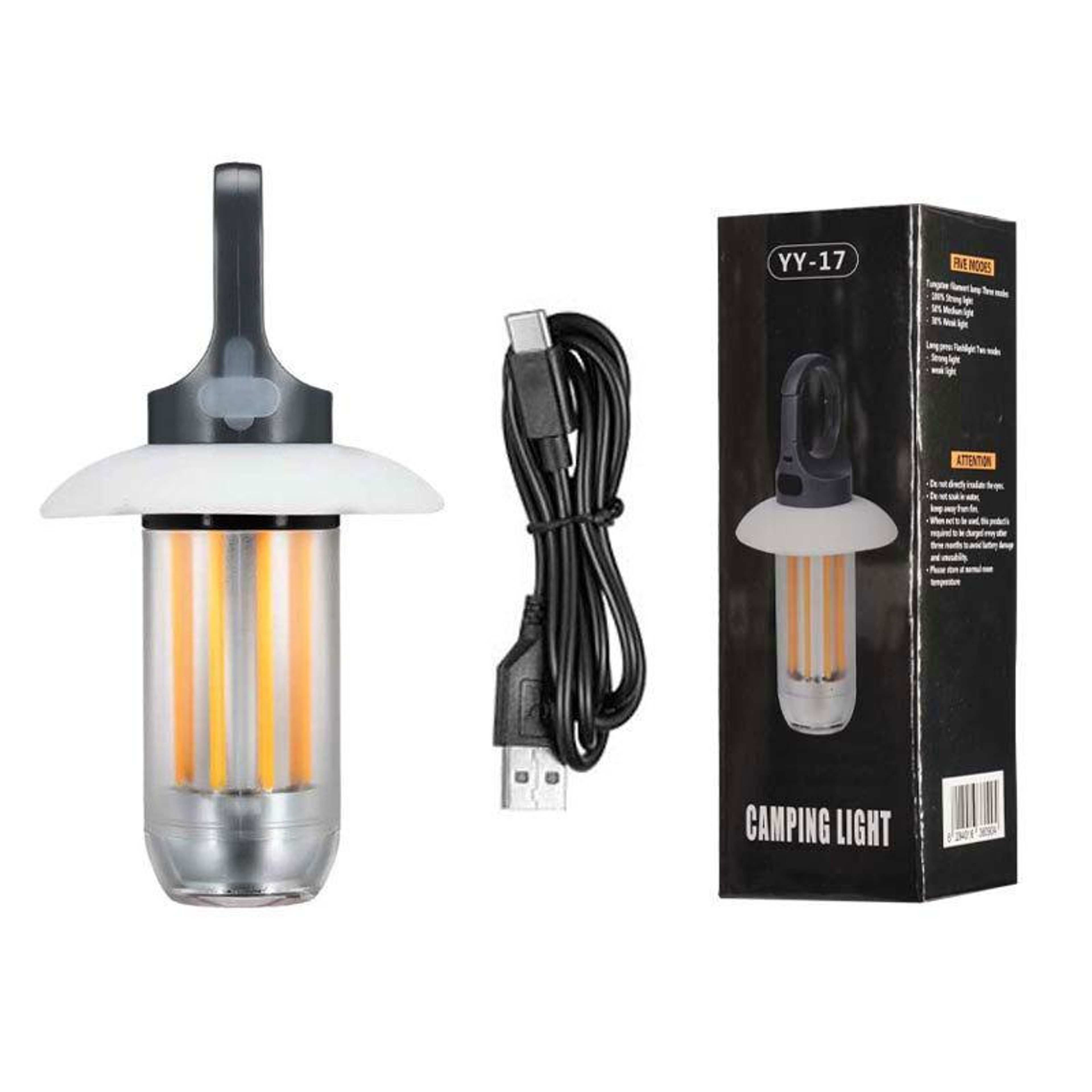 GlowTrail Rechargeable Camping Lantern  Flashlight With Warm White Dual Light 7