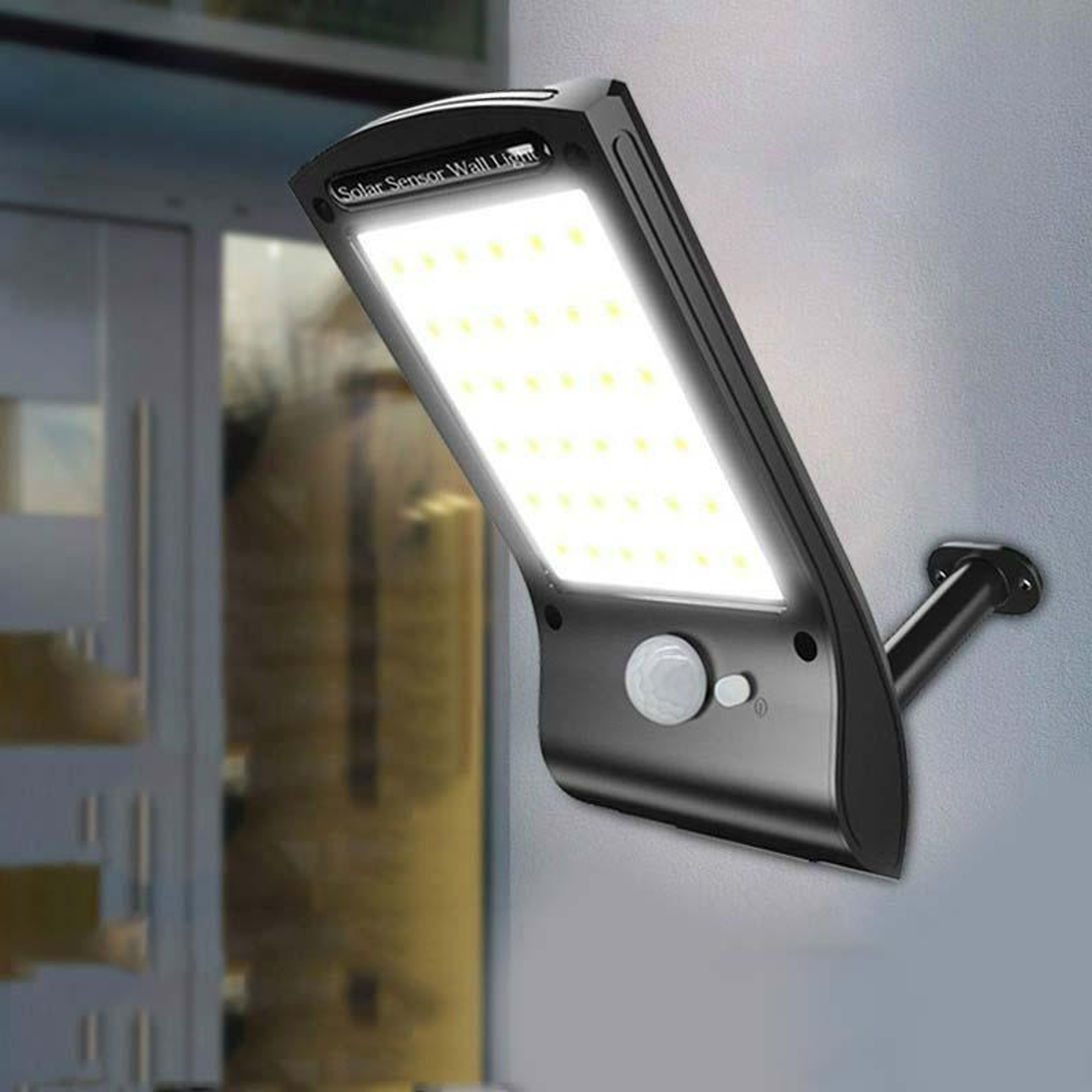 LumaGuard Solar Motion Sensor Wall Light with 36 LED Waterproof Outdoor Security Lighting – view 1