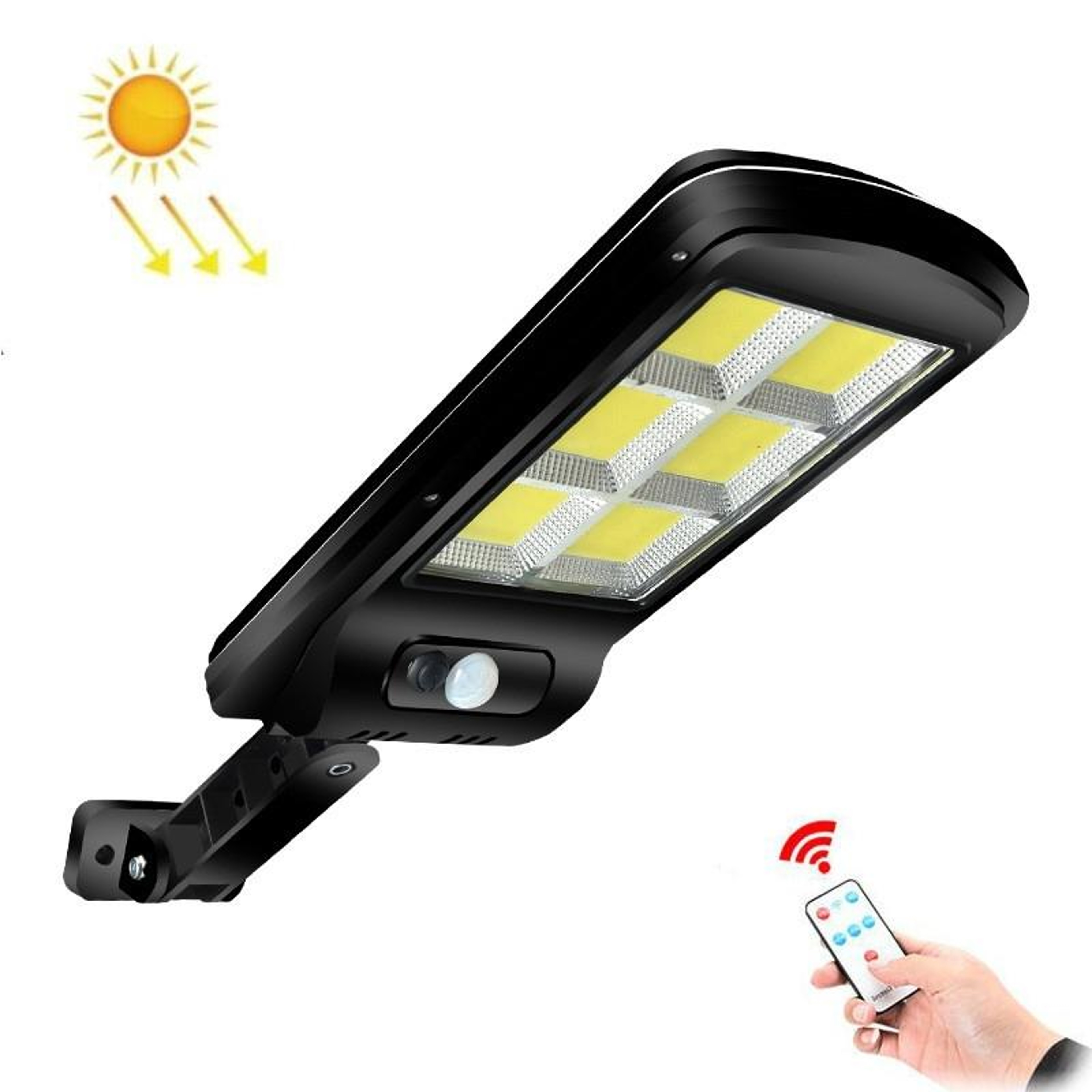 30W Solar Motion Sensor Street Light With Remote Control IP65 Waterproof Outdoor Lamp 0