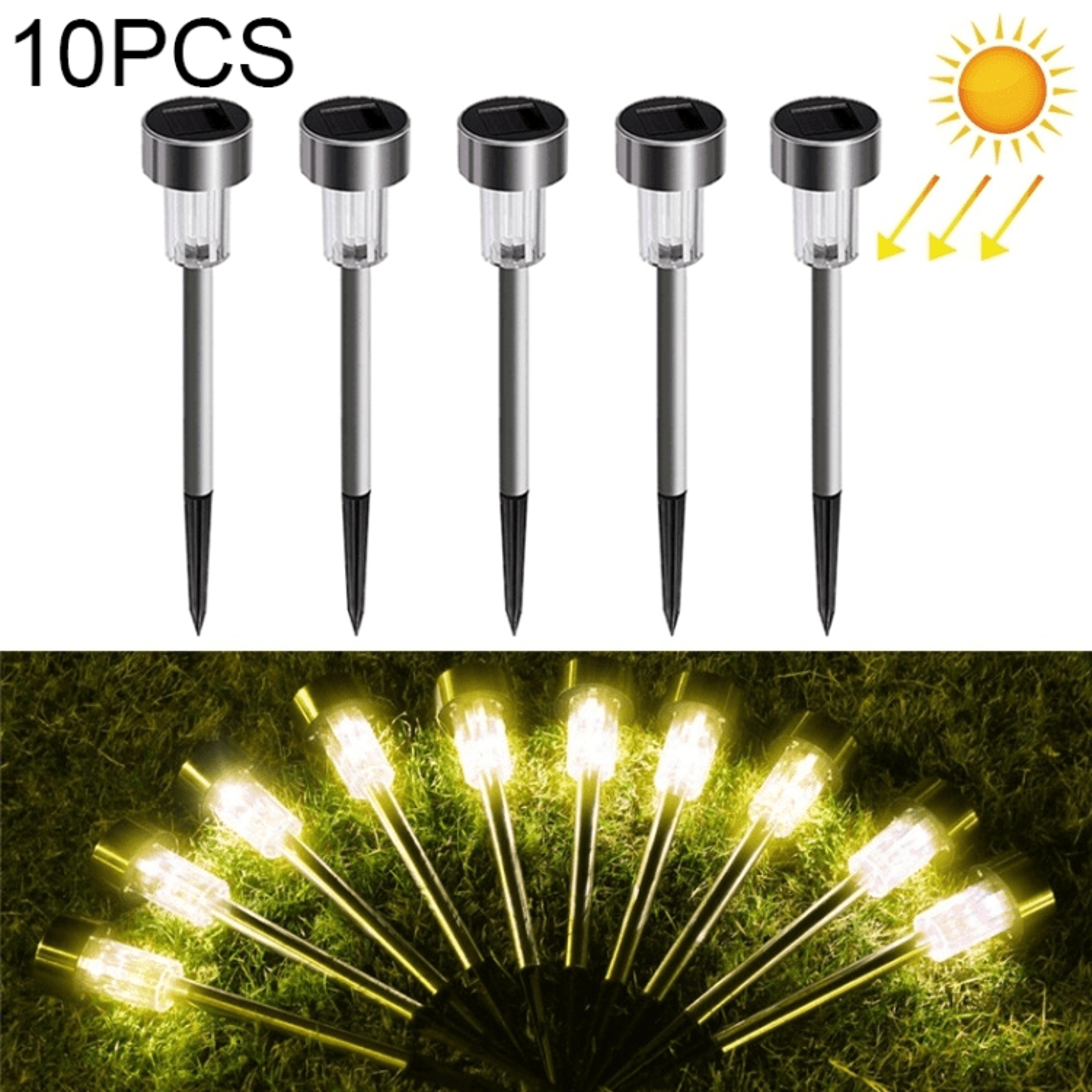 SolarGlow IP65 Waterproof LED Garden Path Lights 14