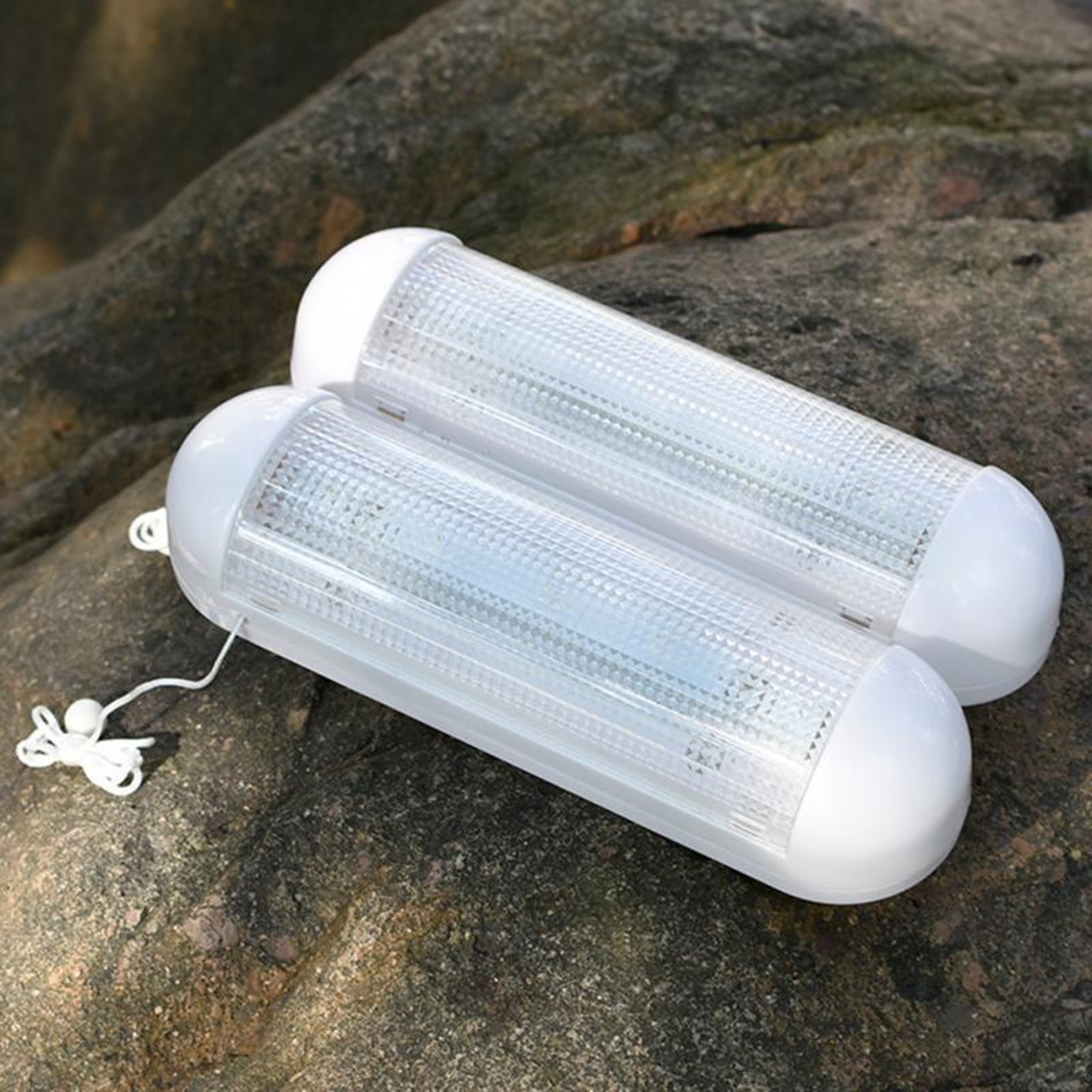 Solar Shed Light With Dual LED Lamps  Pull Cord Waterproof Outdoor Wall Light 2