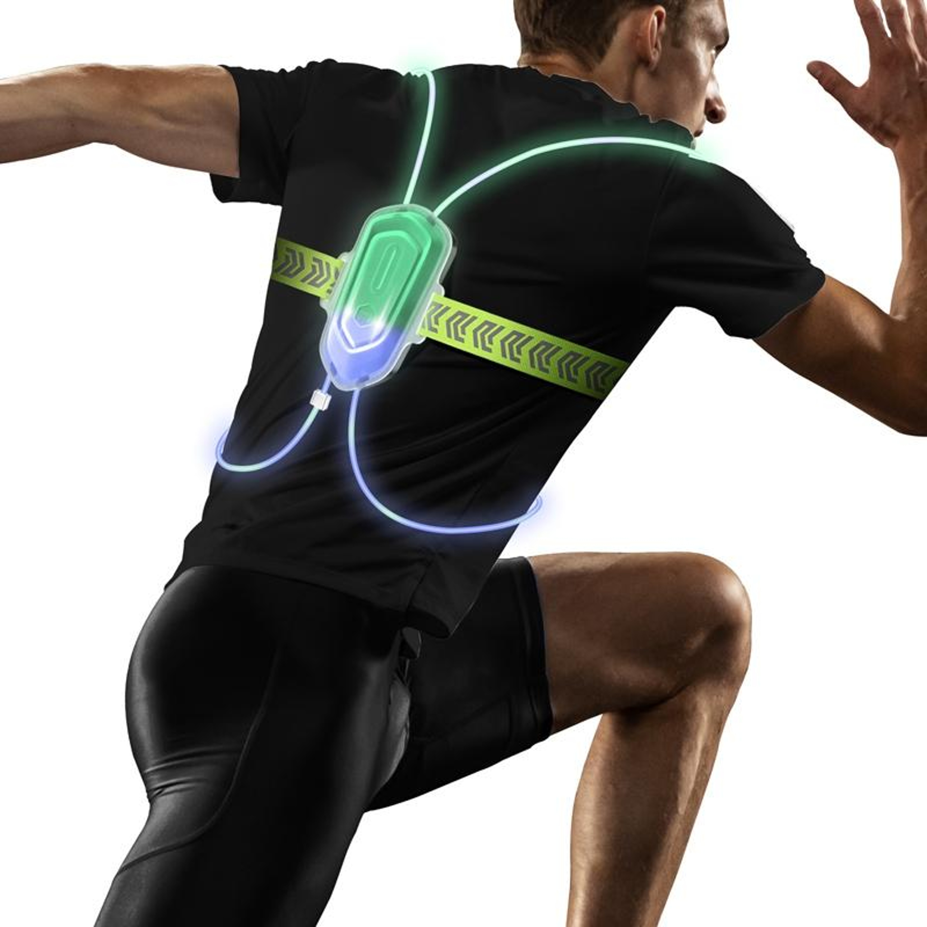 LED Running Safety Vest With USB Rechargeable Front  Rear Lights 0