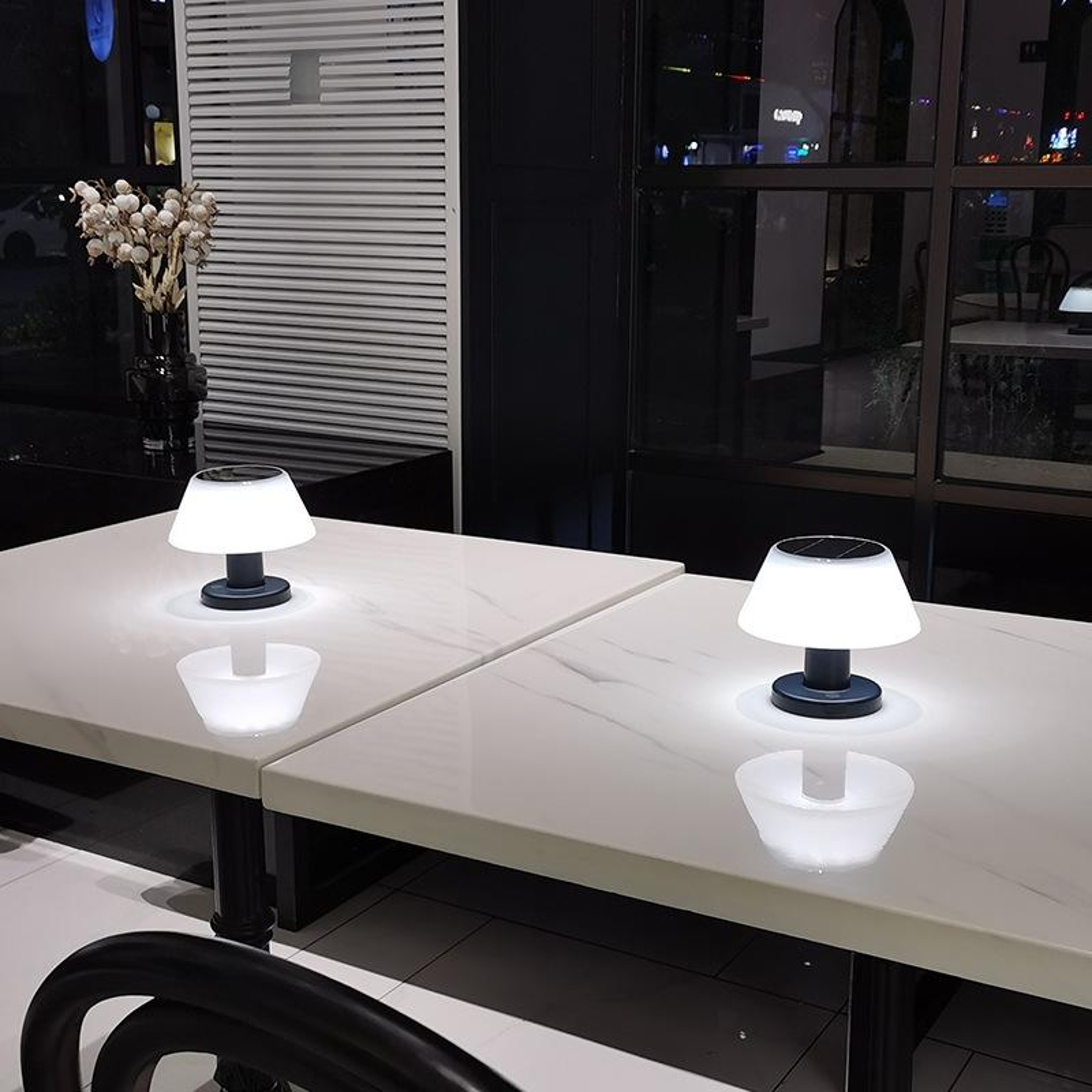 Solar Glow Outdoor Table Lamp For Patio Dining Camping  Ambient Night Lighting 7
