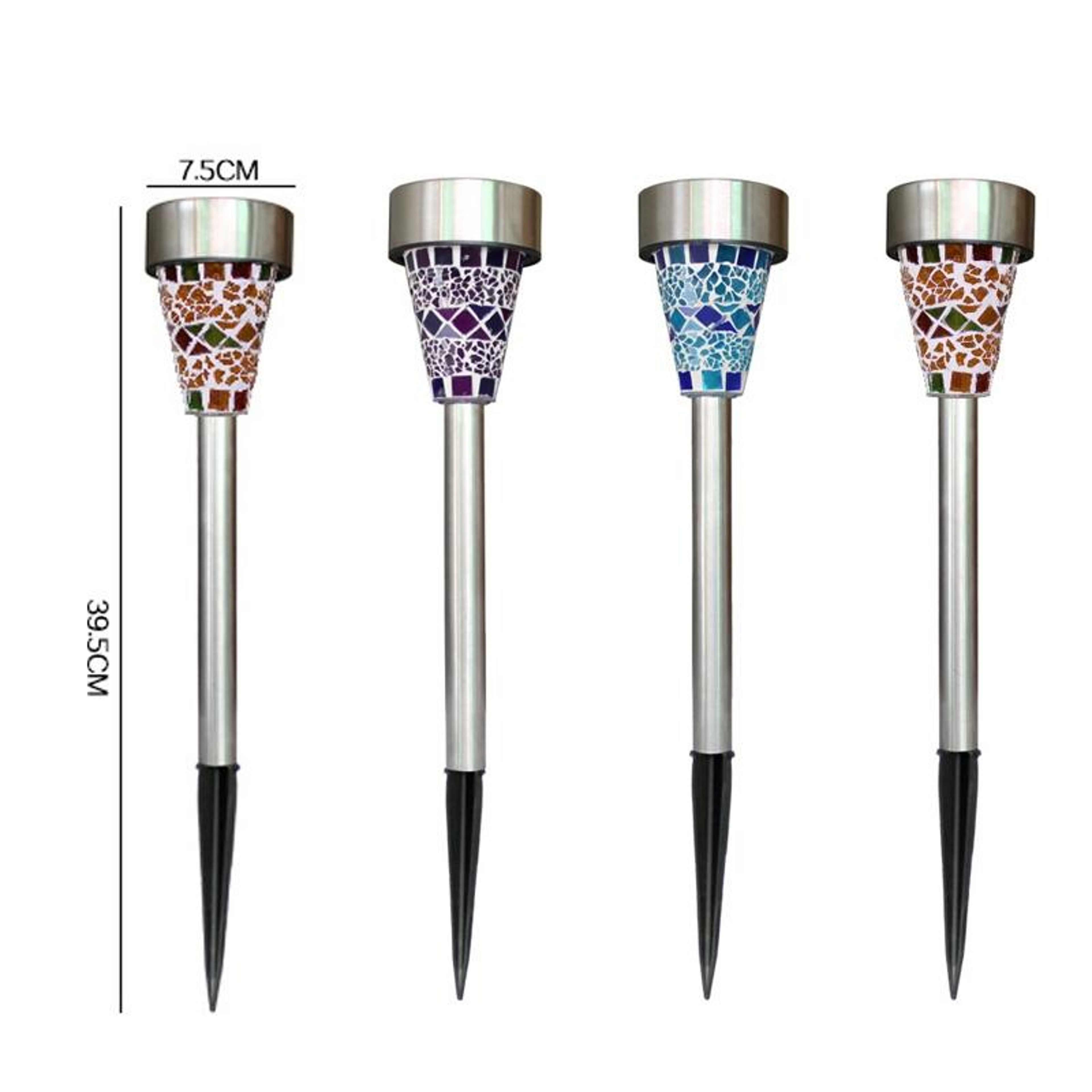 Solar Mosaic Garden Wall Lights IP65 Waterproof LED Pathway Decor 2