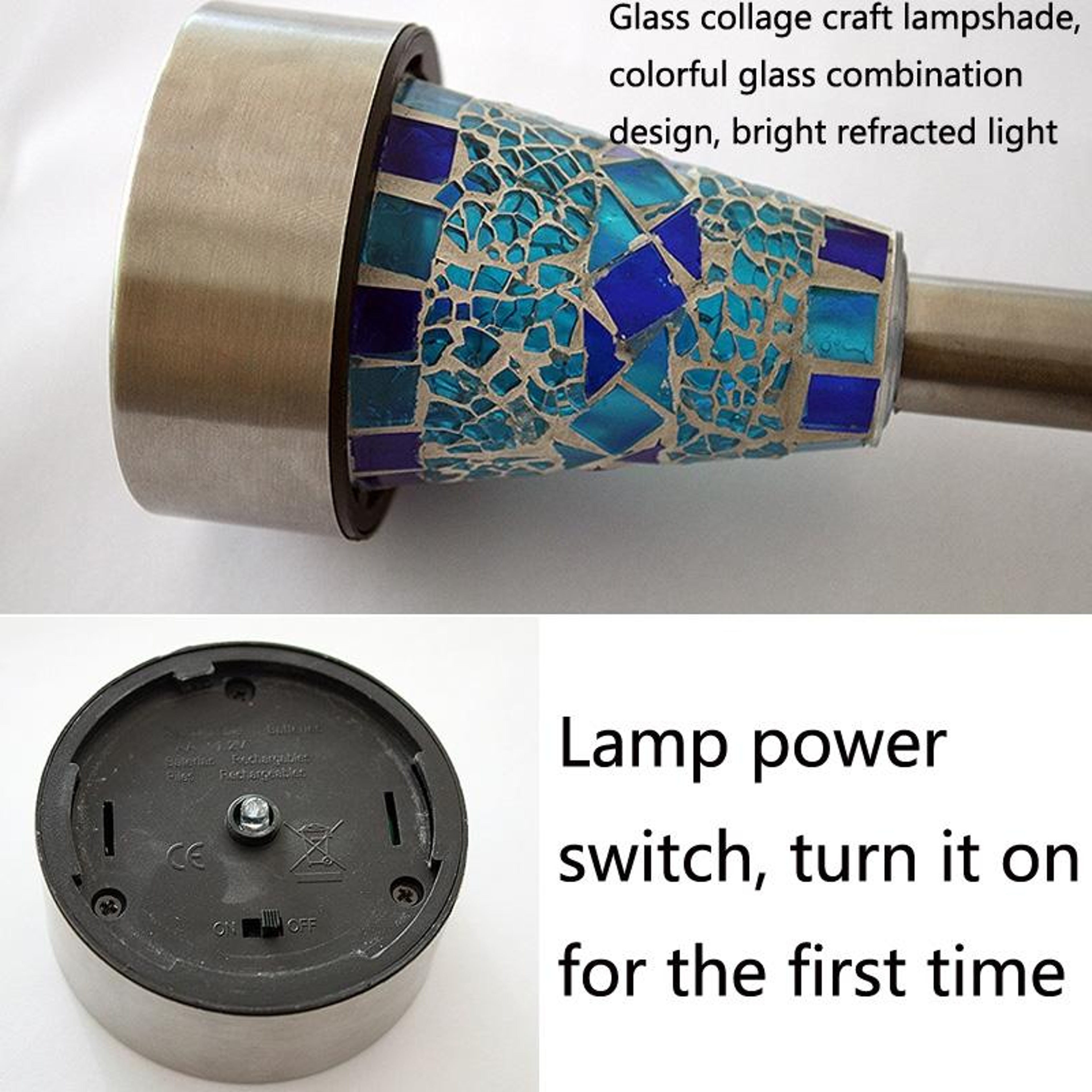 Solar Mosaic Garden Wall Lights IP65 Waterproof LED Pathway Decor 5