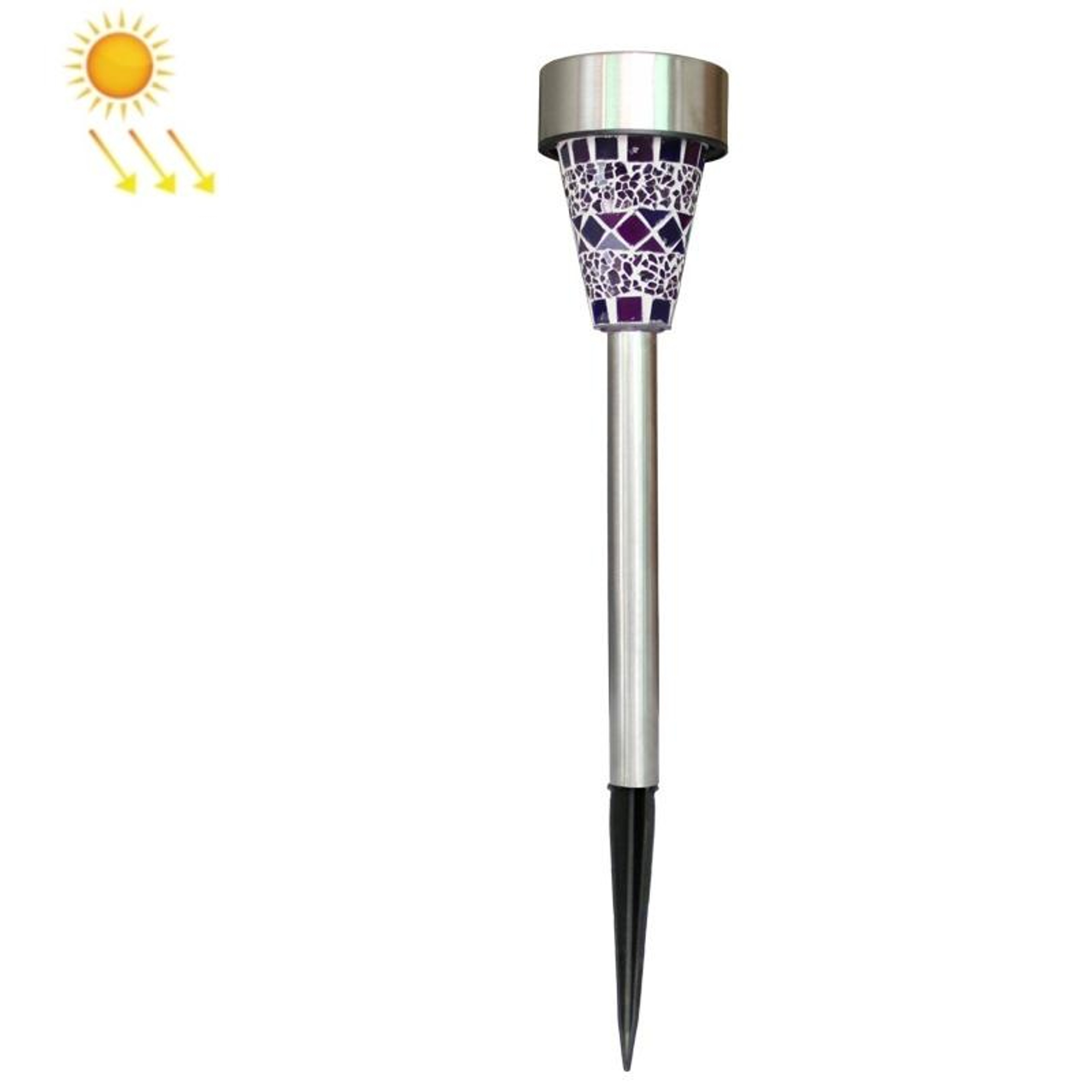 Solar Mosaic Garden Wall Lights IP65 Waterproof LED Pathway Decor 8