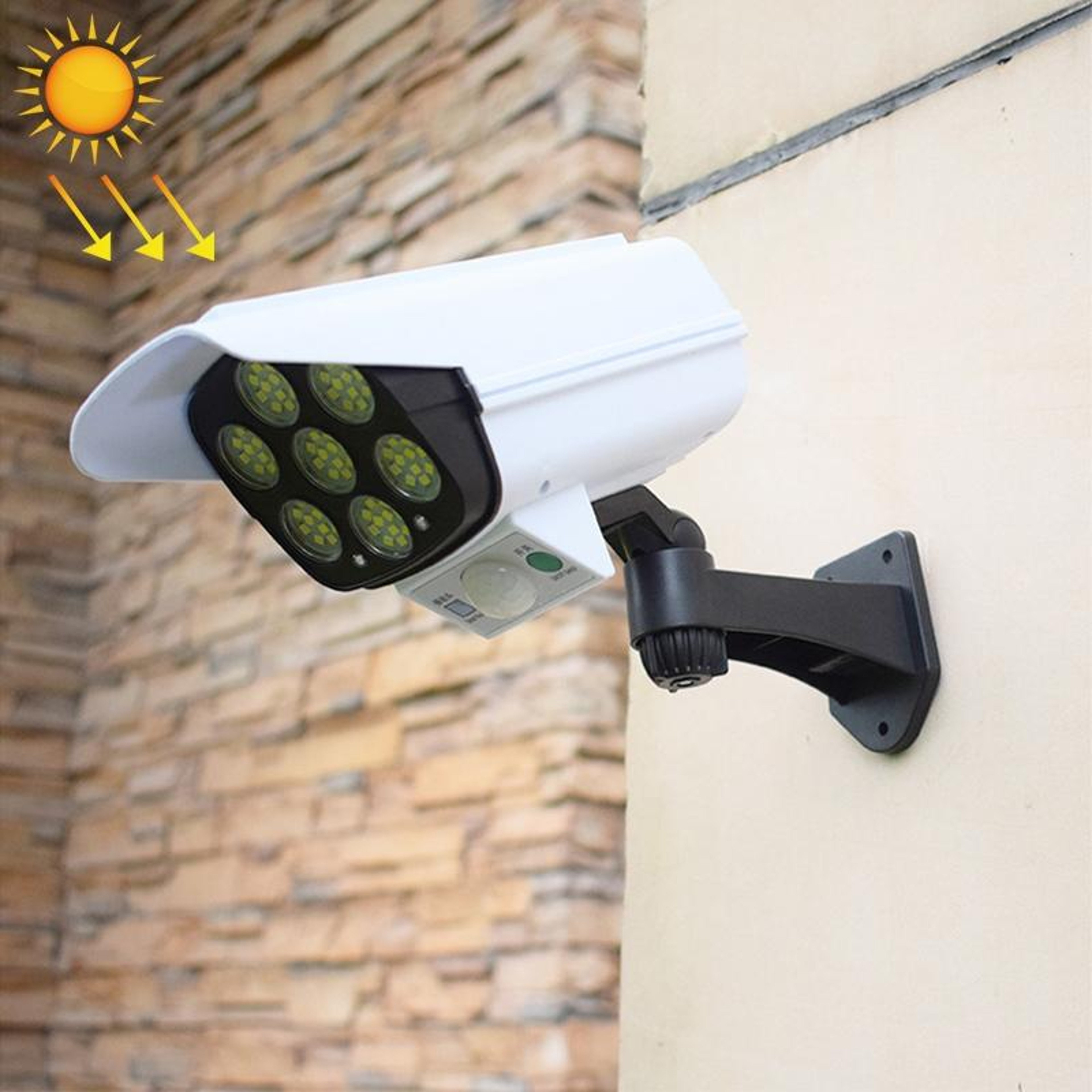 Solar Motion Sensor Security Light With Fake Camera And Infrared Detection 0