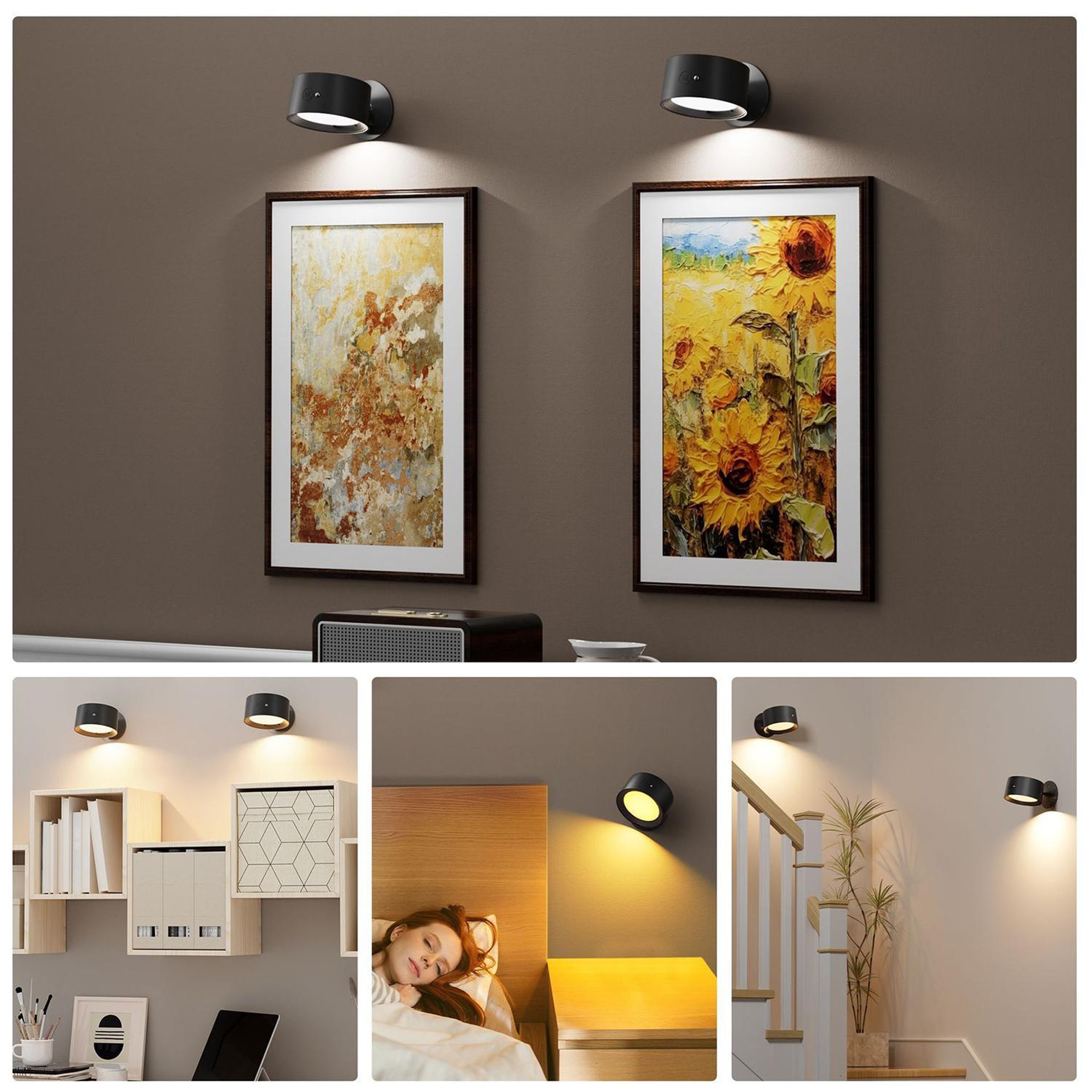 RGB Wall Light With Touch Control  Adjustable Magnetic Lamp Head 5