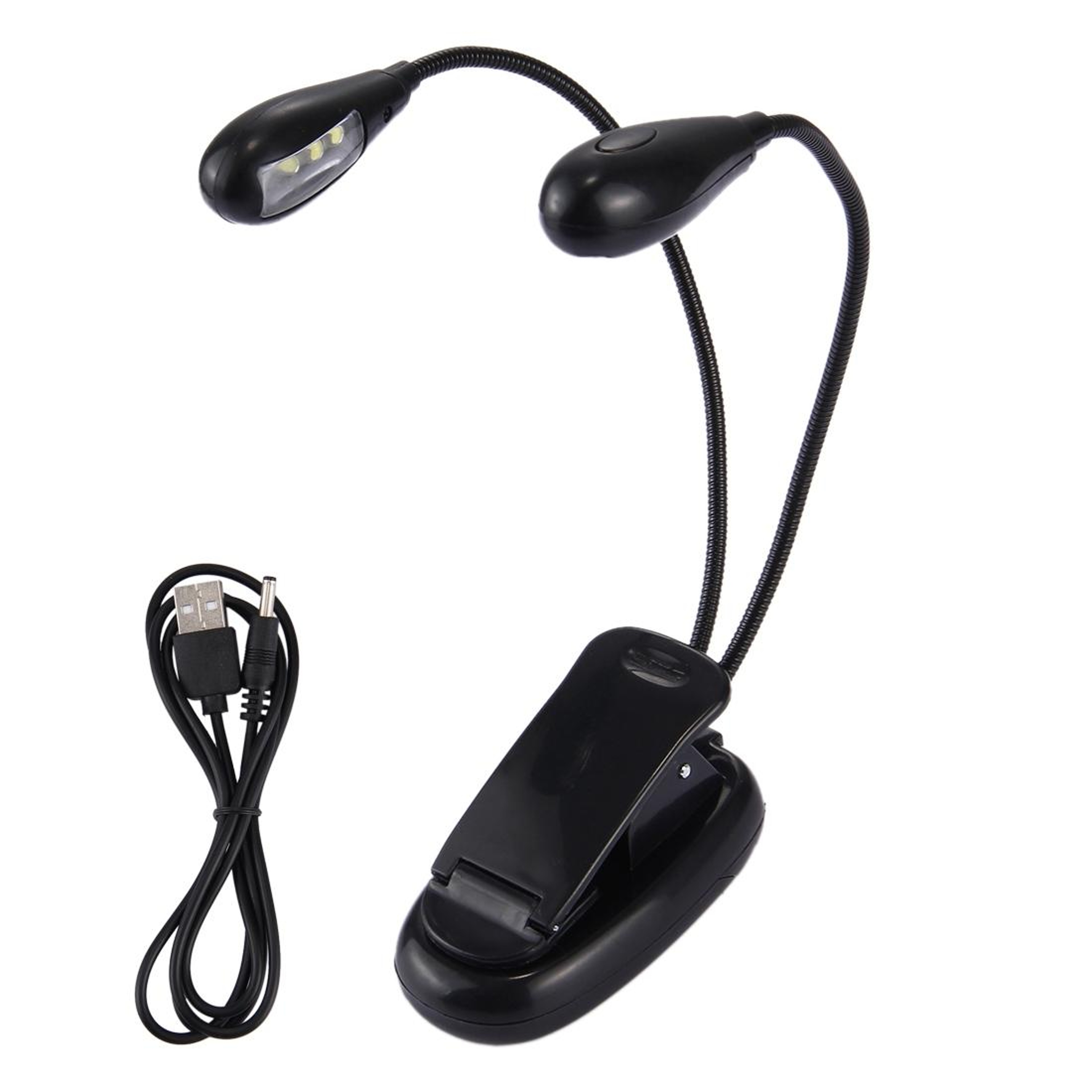 FlexGlow Dual Arm LED Book Light Clip On Reading Lamp For Books Laptops  Travel 8