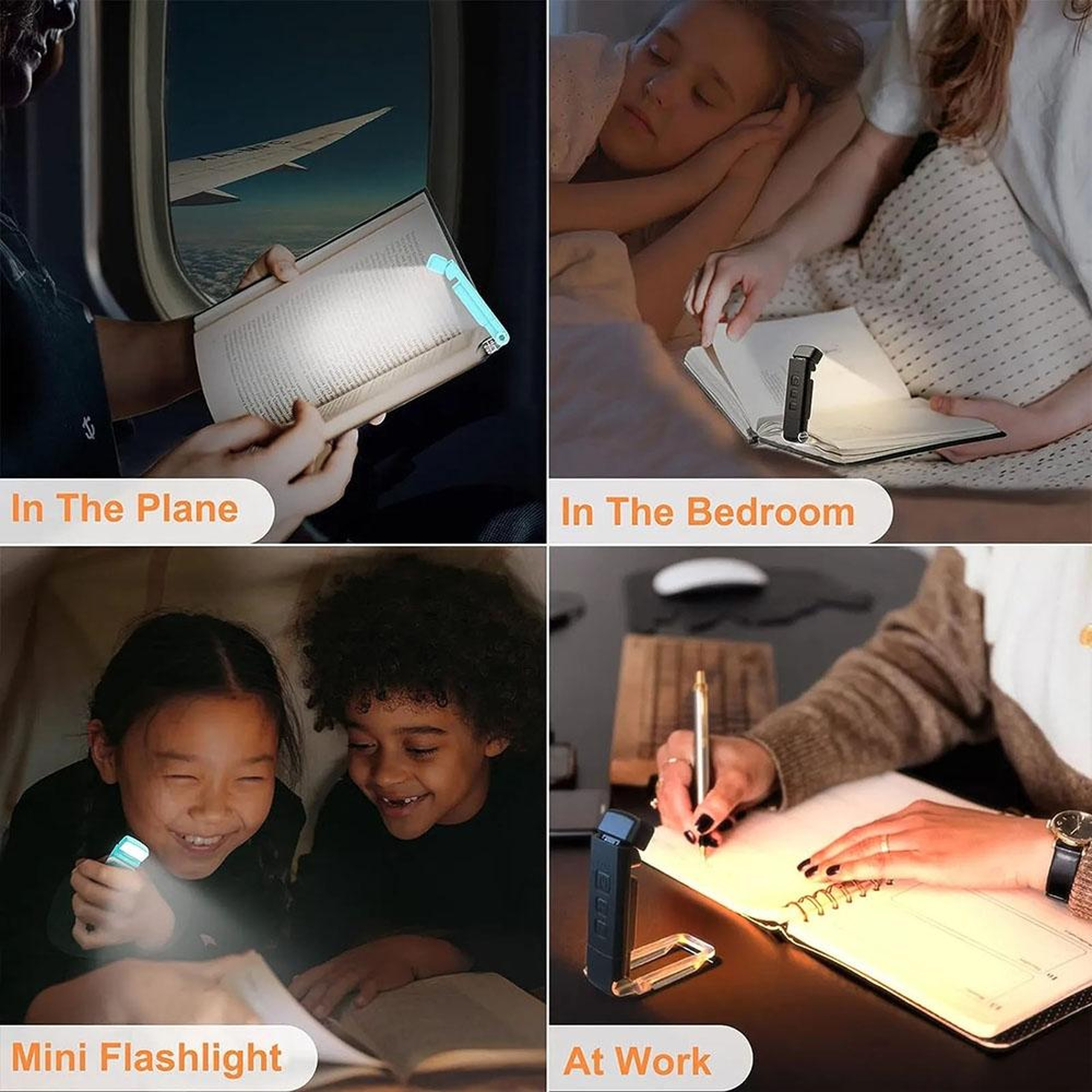 USB Rechargeable Clip On Reading Light With 3 Color Modes  Eye Protection 3