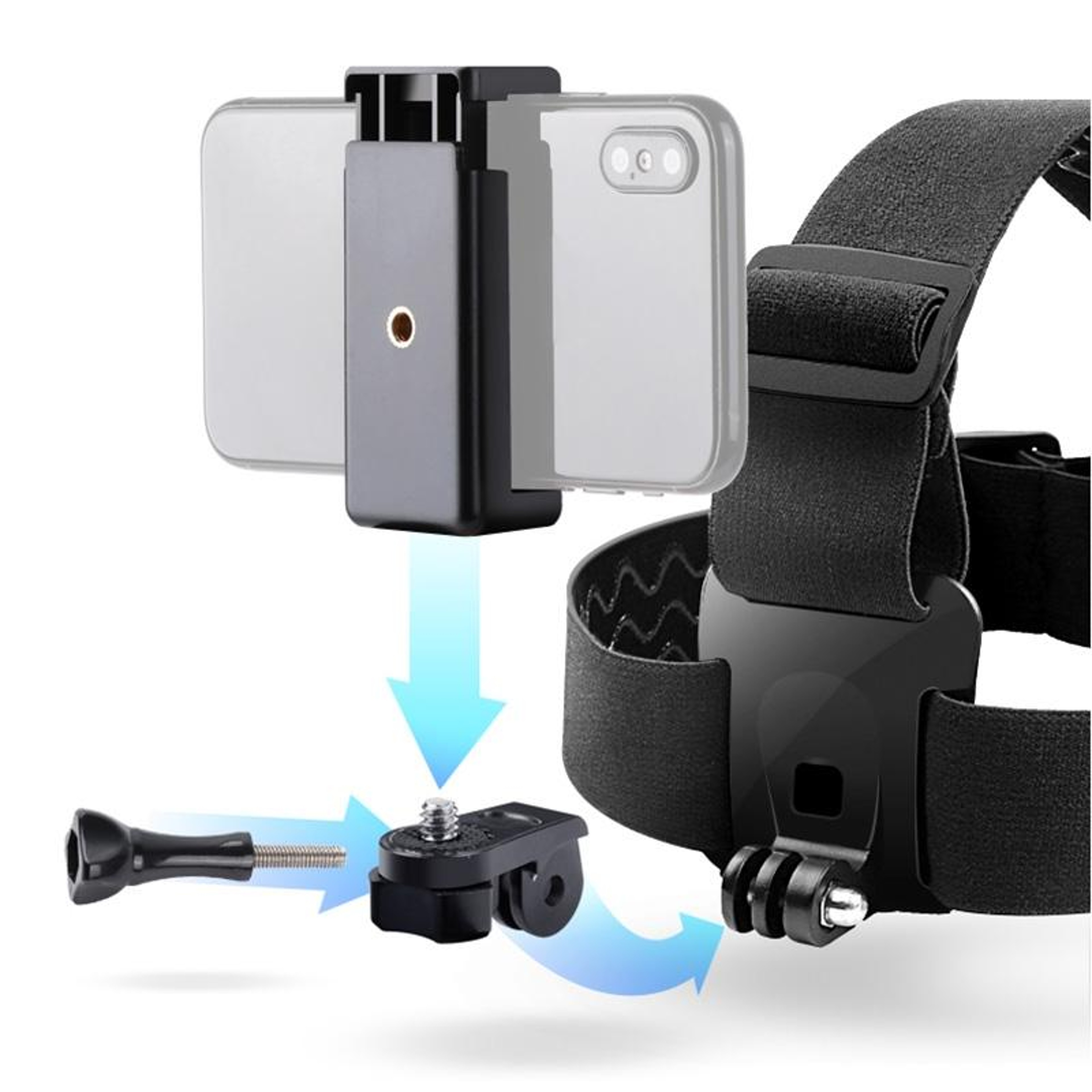 AdventureGrip Adjustable Action Camera Head Strap with Phone Mount for GoPro & Smartphones – view 7