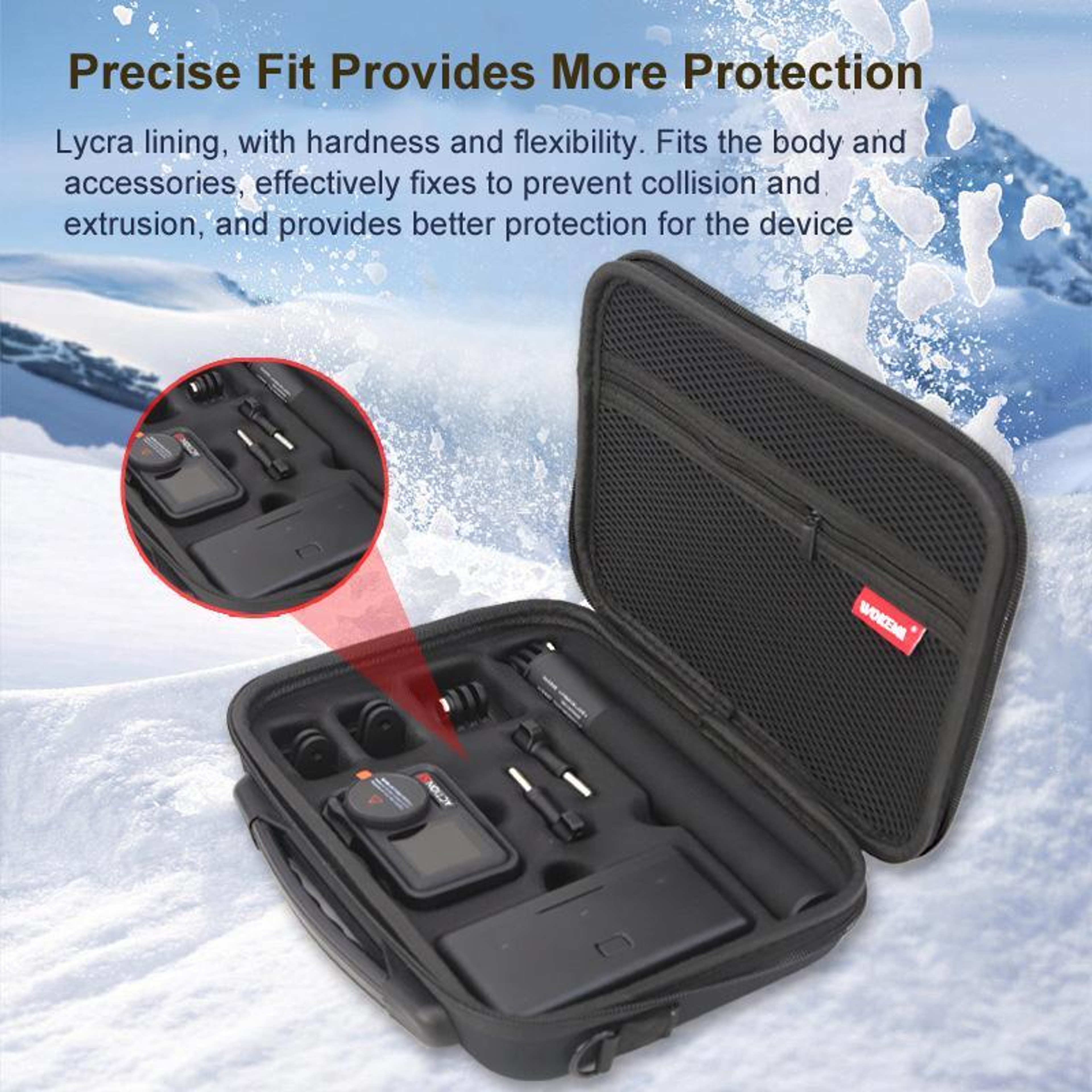 Action Camera Carrying Case Waterproof Travel Shoulder Bag For Action 5 Pro Action 4  Action 3 2