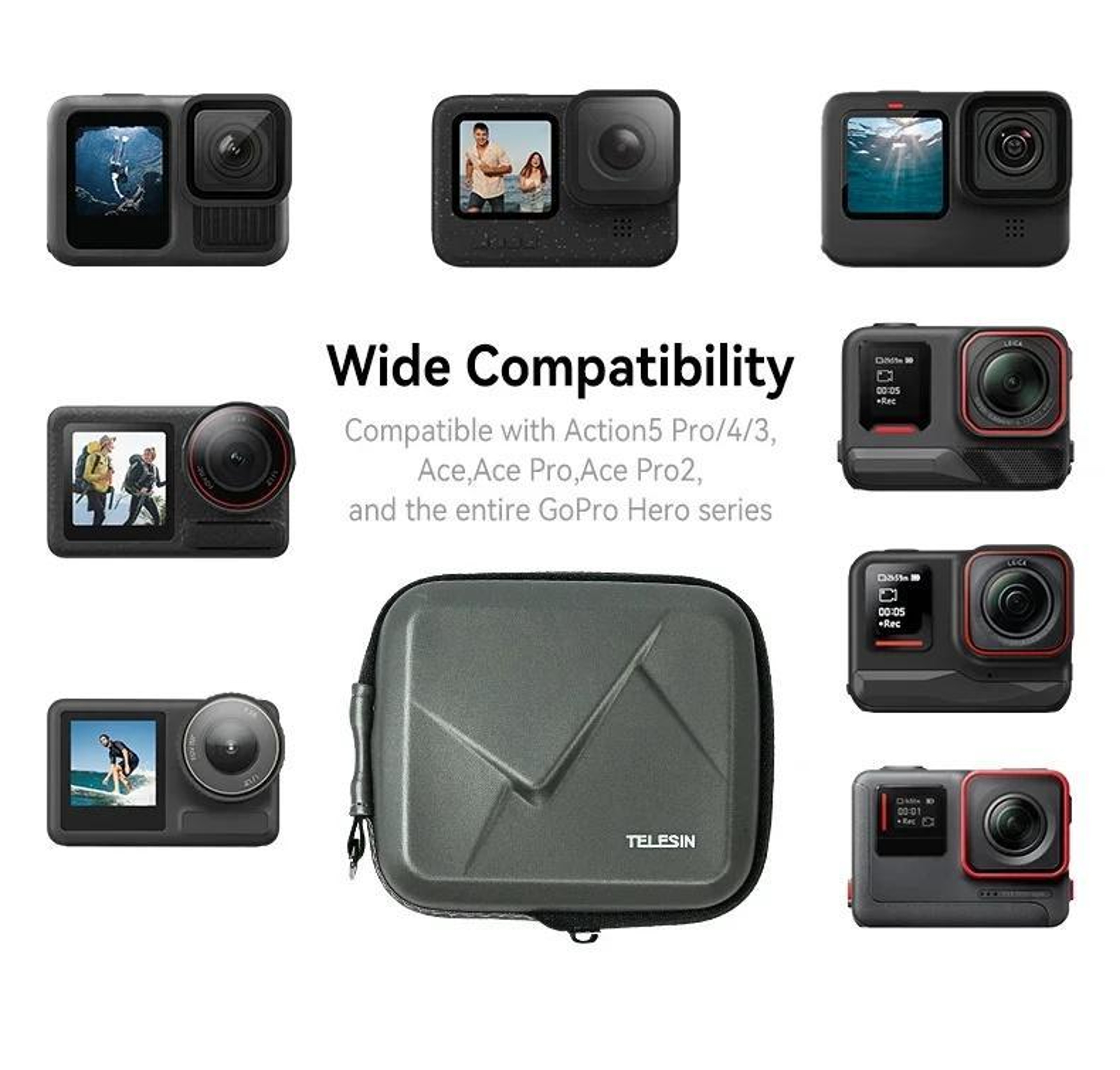 Universal Shockproof Camera Case for Action Cameras Travel Storage Bag – view 2