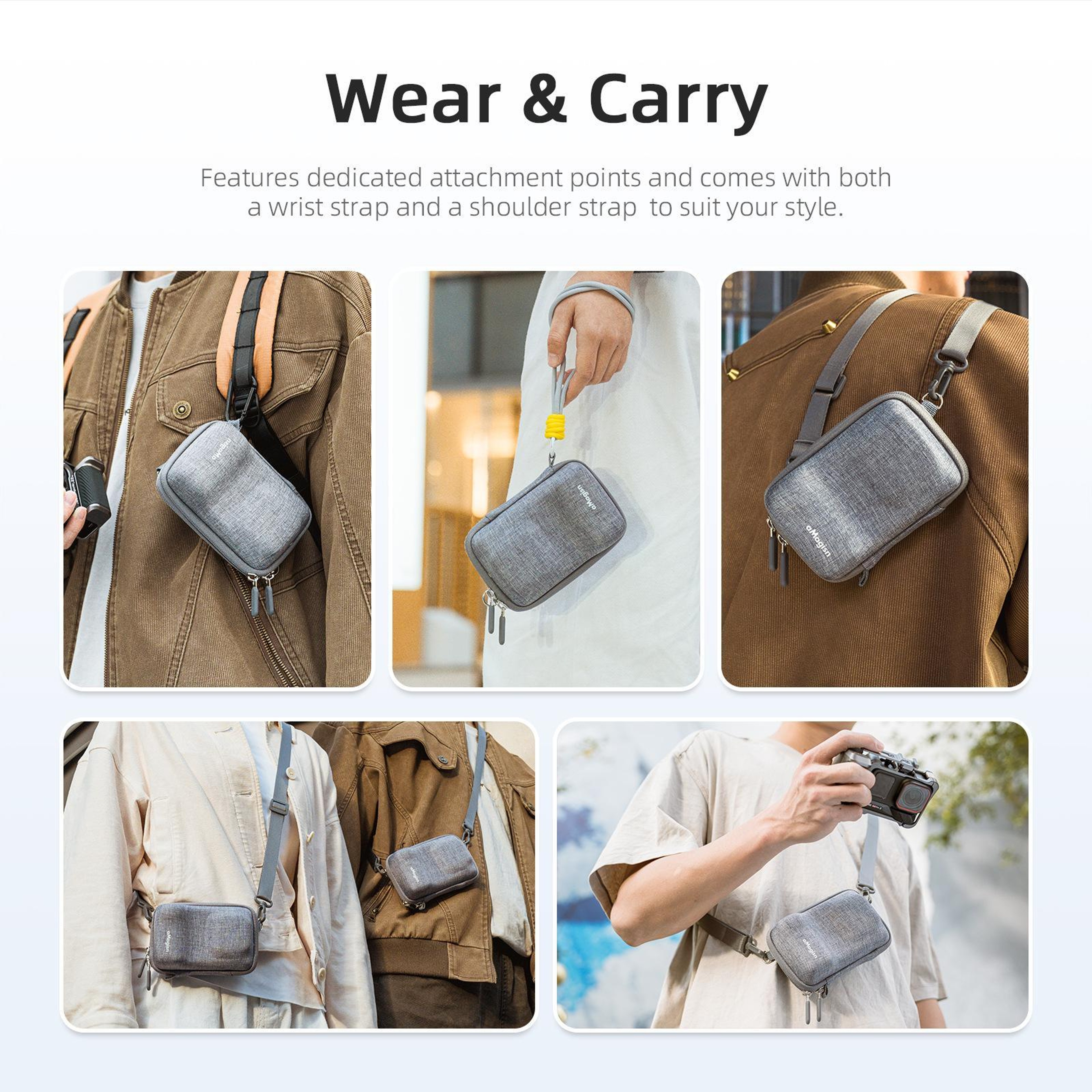 Action Camera Case for GoPro DJI Insta360 with Shoulder Strap – view 11