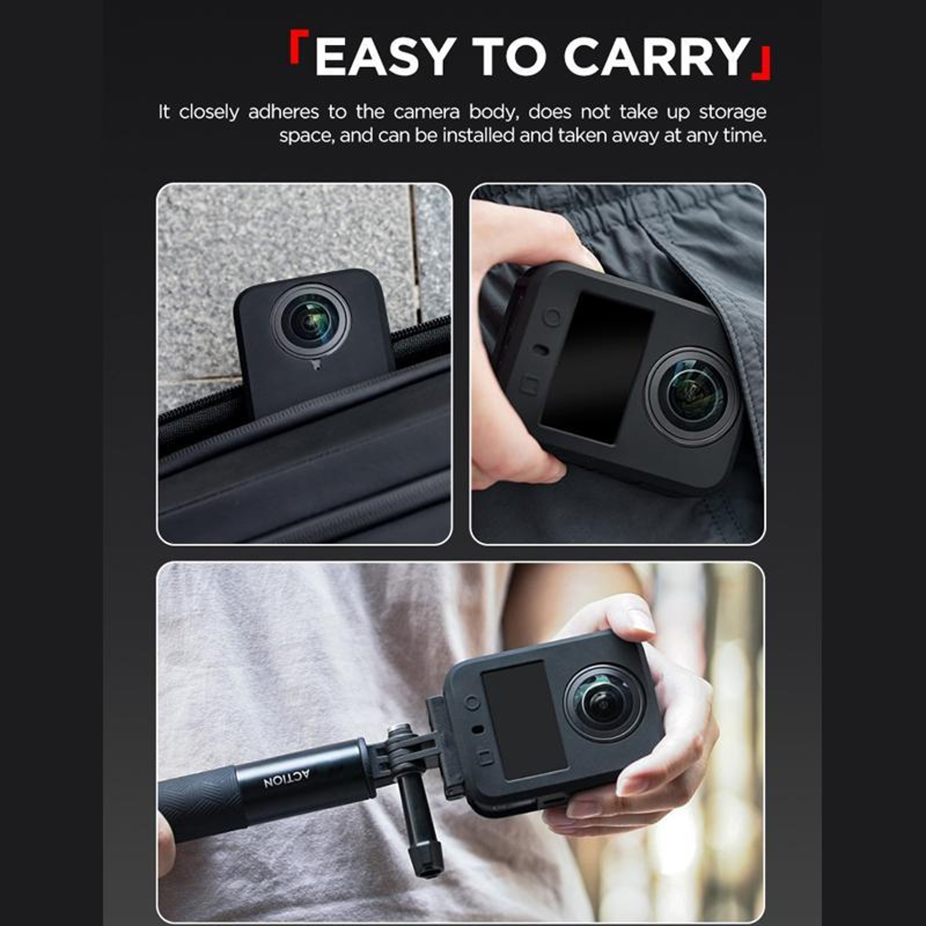 DJI Osmo 360 Silicone Protective Case Shockproof Anti Scratch Full Body Cover – view 7