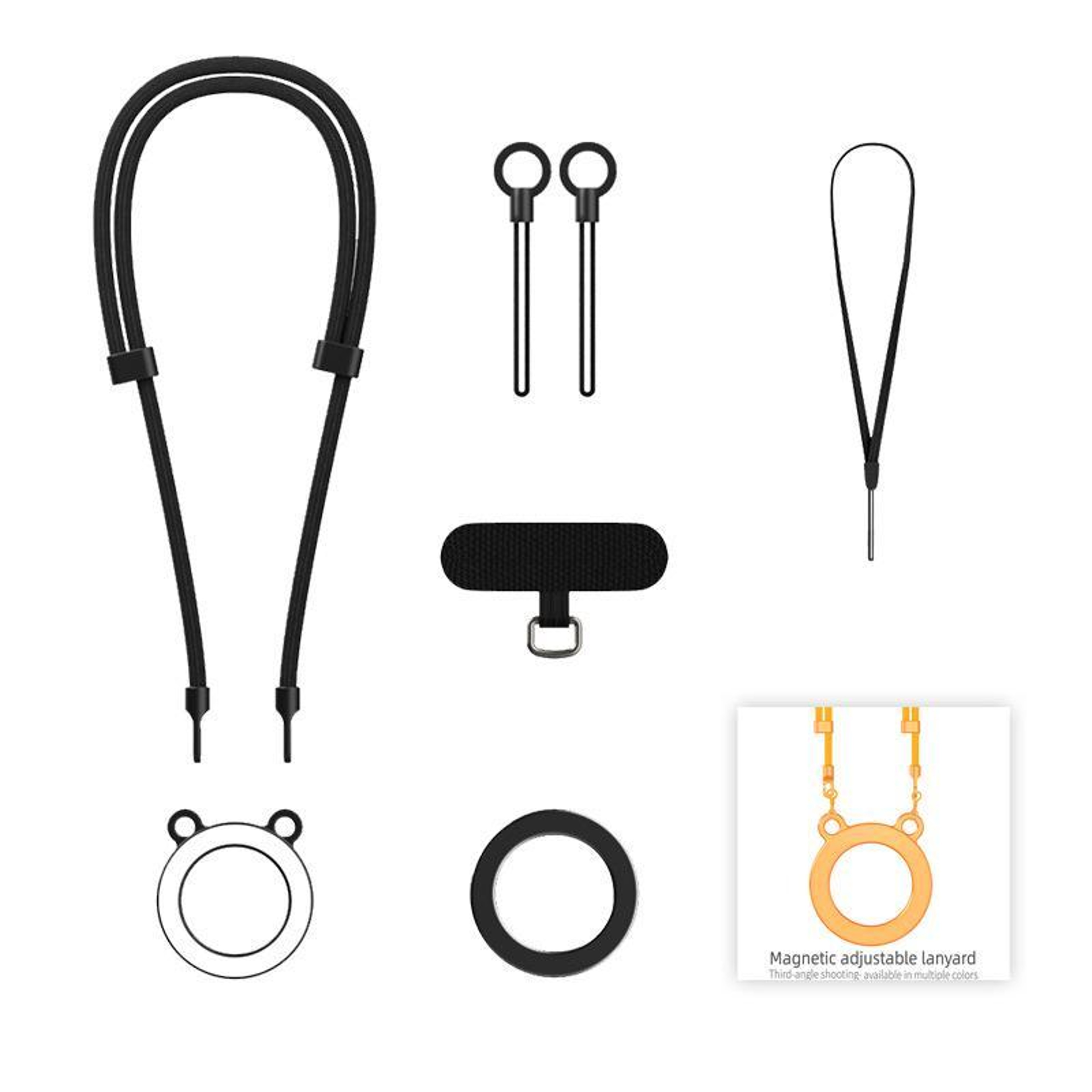 Magnetic Bear Retractable Phone Lanyard with Adjustable Strap & Anti Loss Holder – view 2