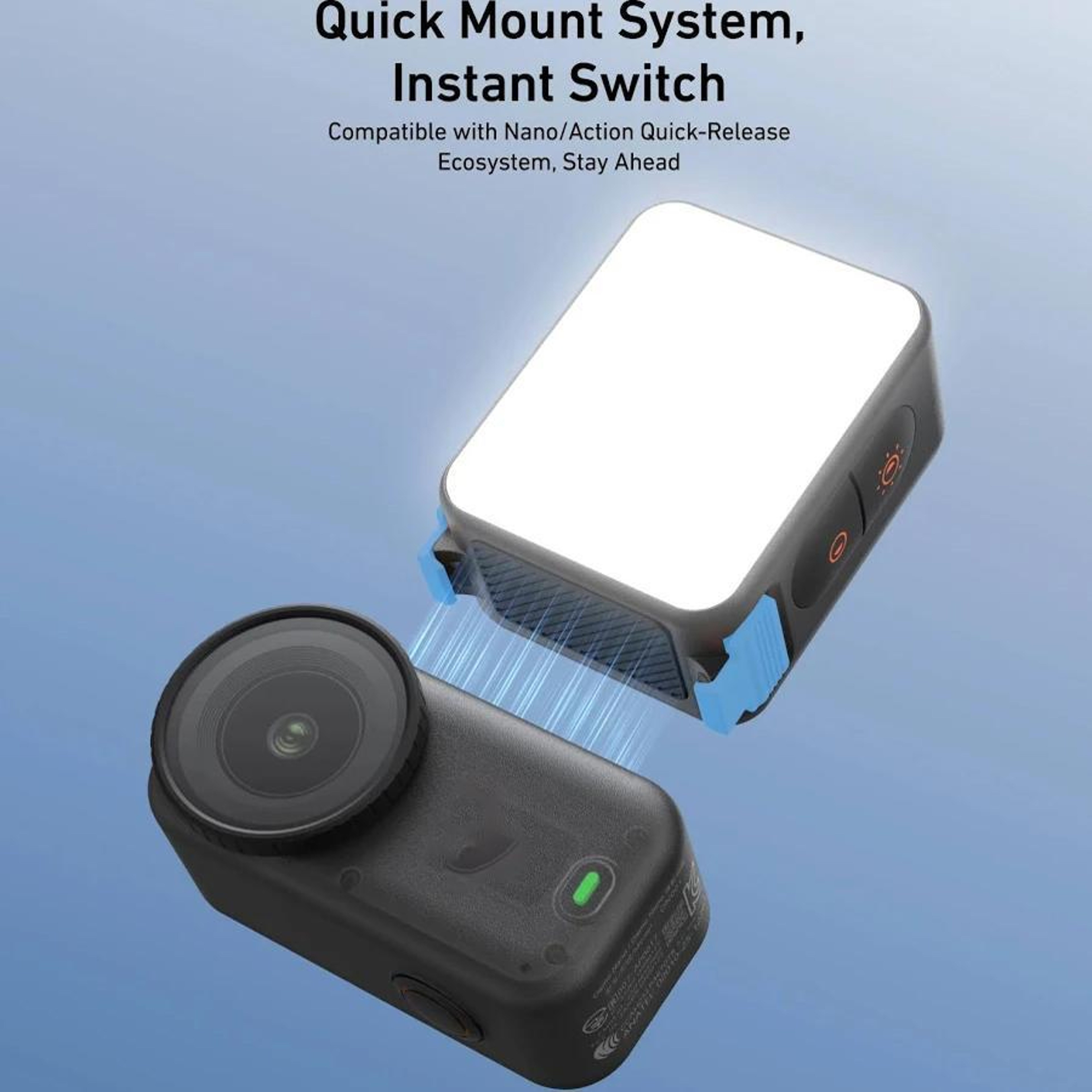 Magnetic Quick Release Fill Light for DJI Osmo Action 6 with Dual Color LED Lighting – view 4