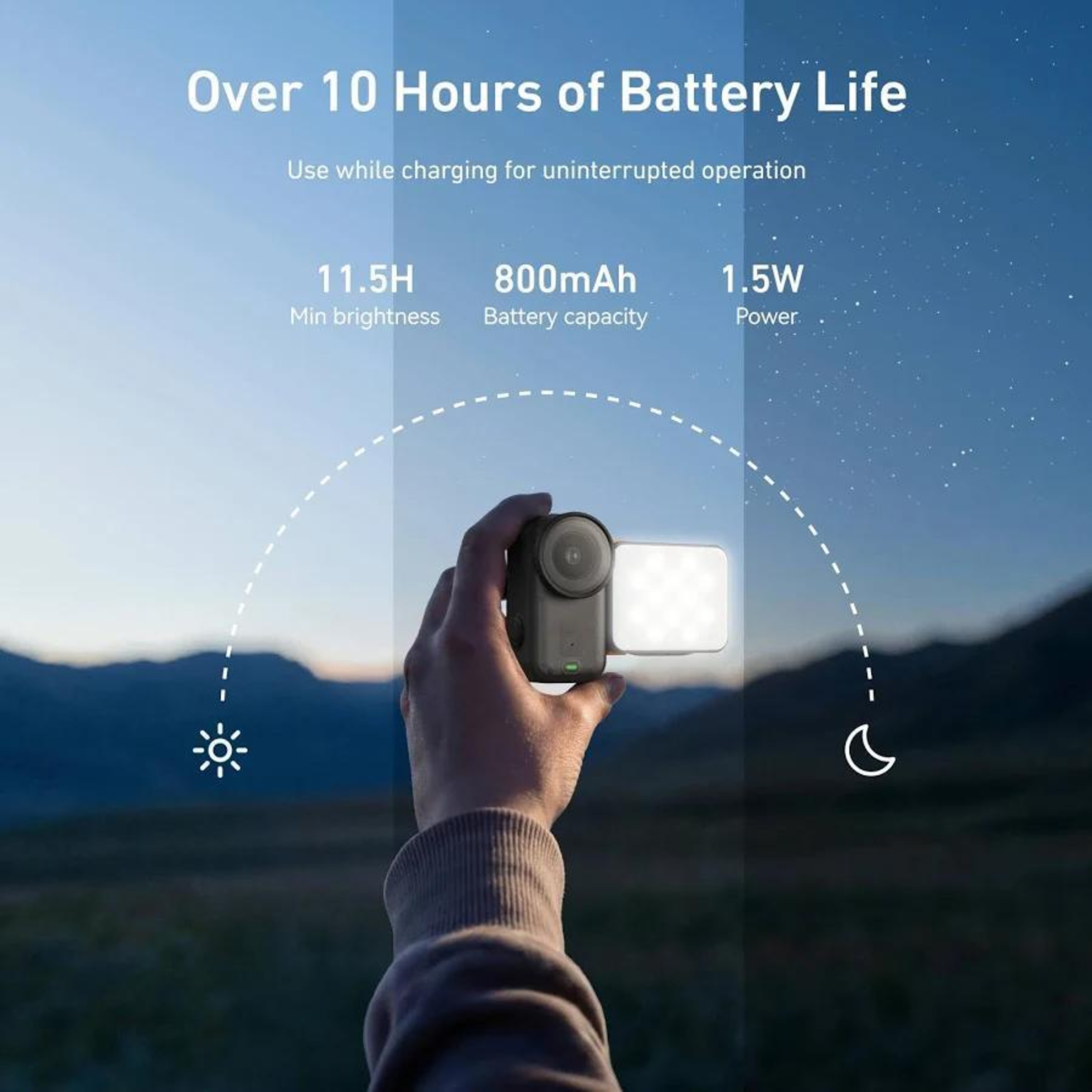 Magnetic Quick Release Fill Light for DJI Osmo Action 6 with Dual Color LED Lighting – view 5