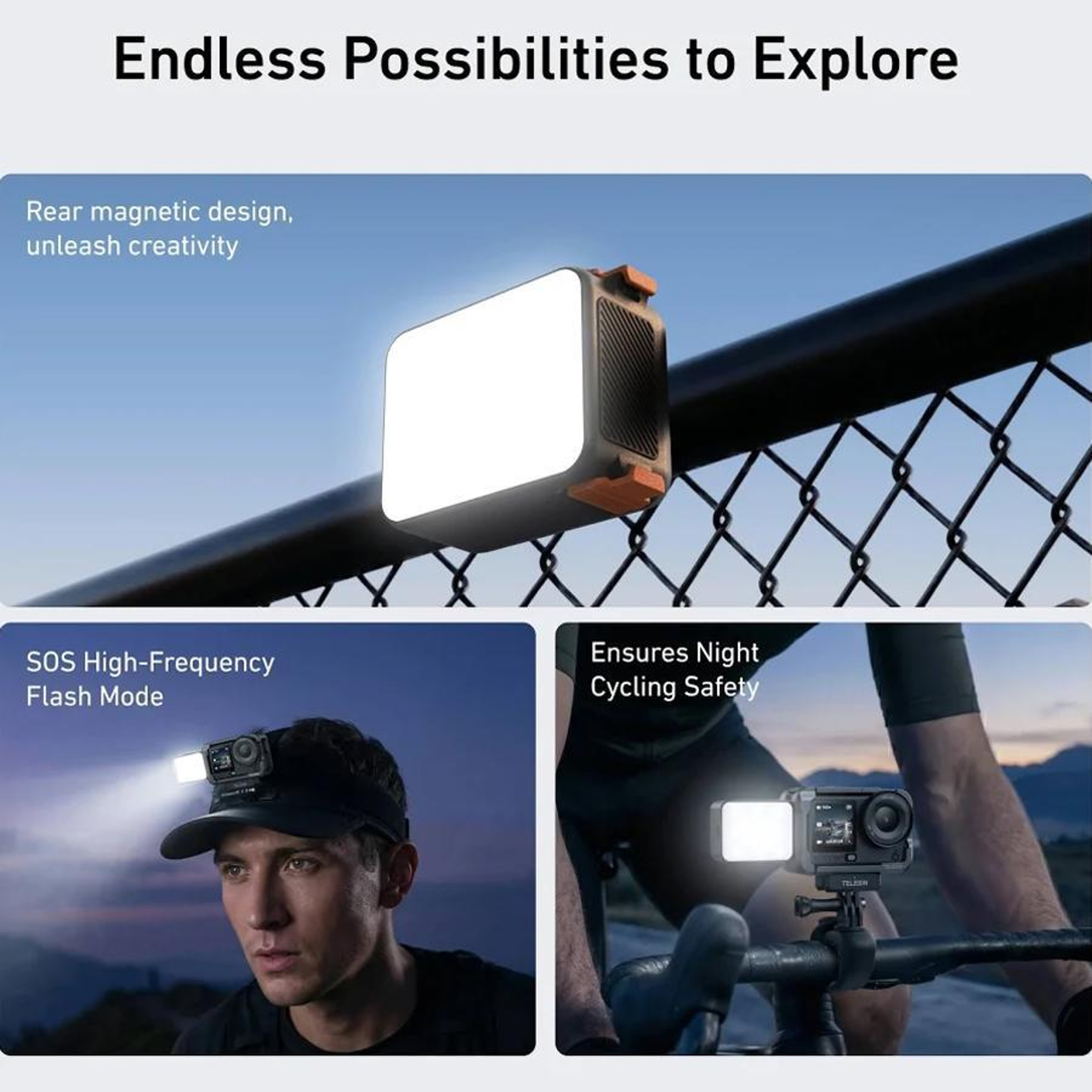 Magnetic Quick Release Fill Light for DJI Osmo Action 6 with Dual Color LED Lighting – view 6