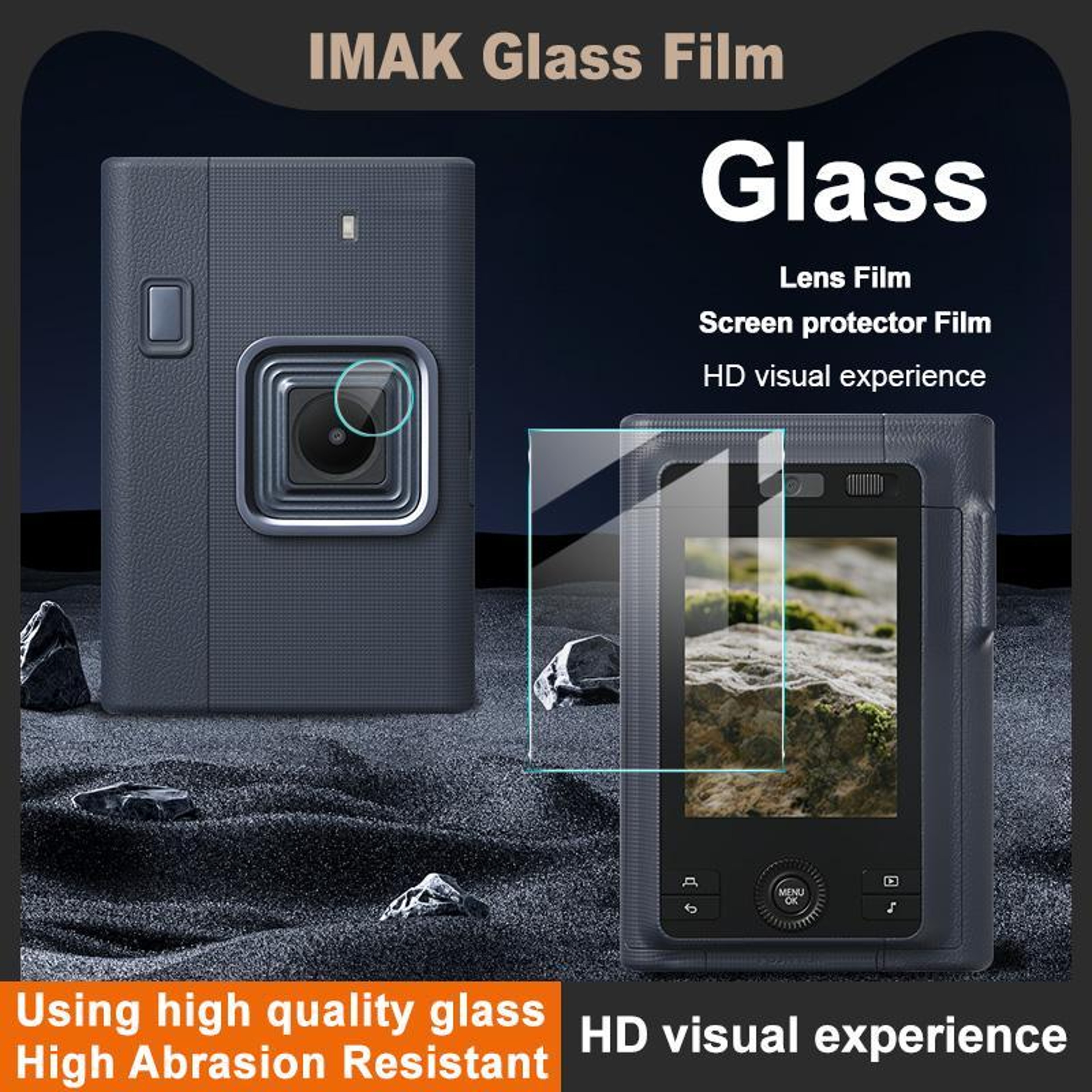 Tempered Glass Screen Protector for FUJIFILM Instax Mini LiPlay with Lens Protection – view 3