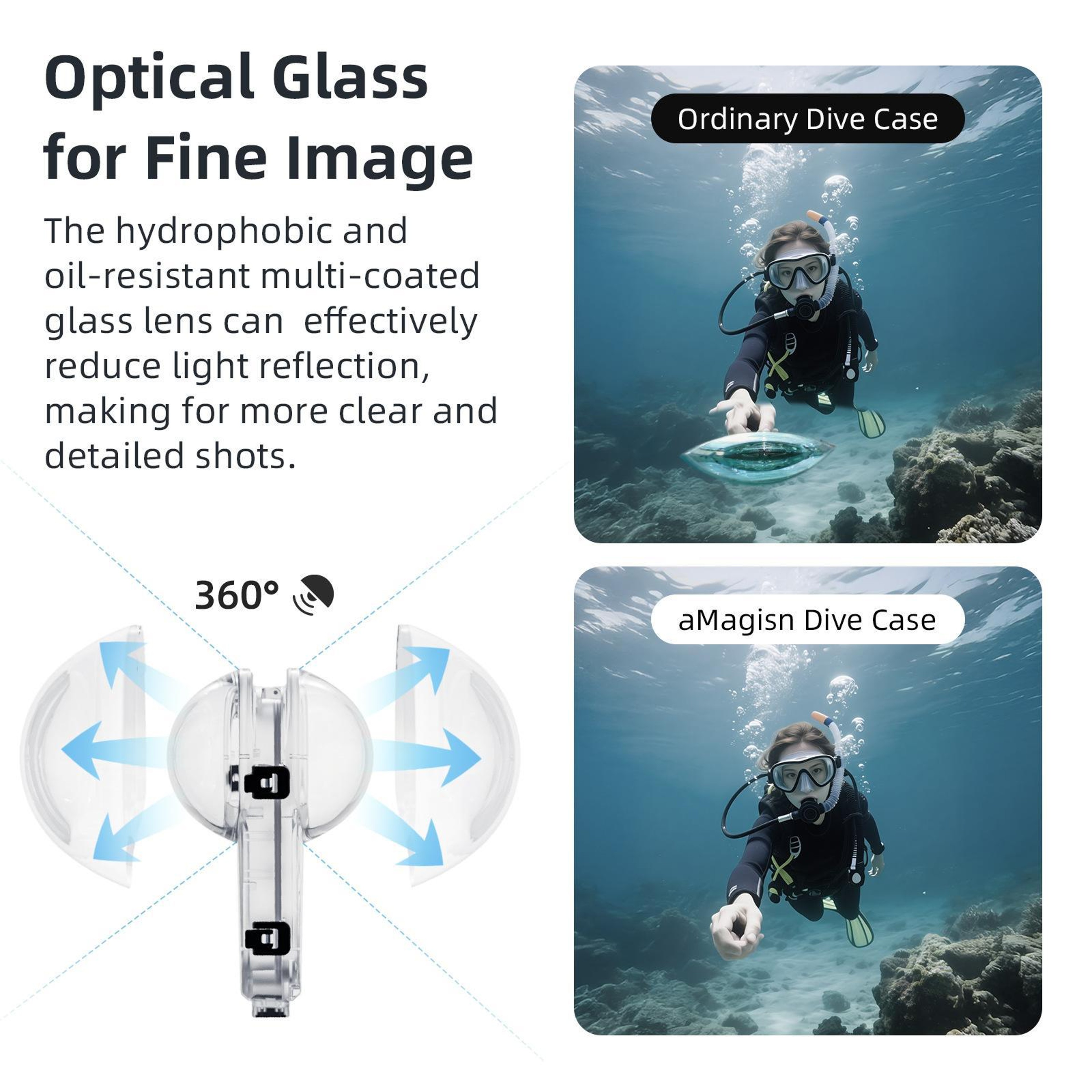 Insta360 X5 60M Waterproof Diving Case with Invisible Selfie Stick Support – view 10