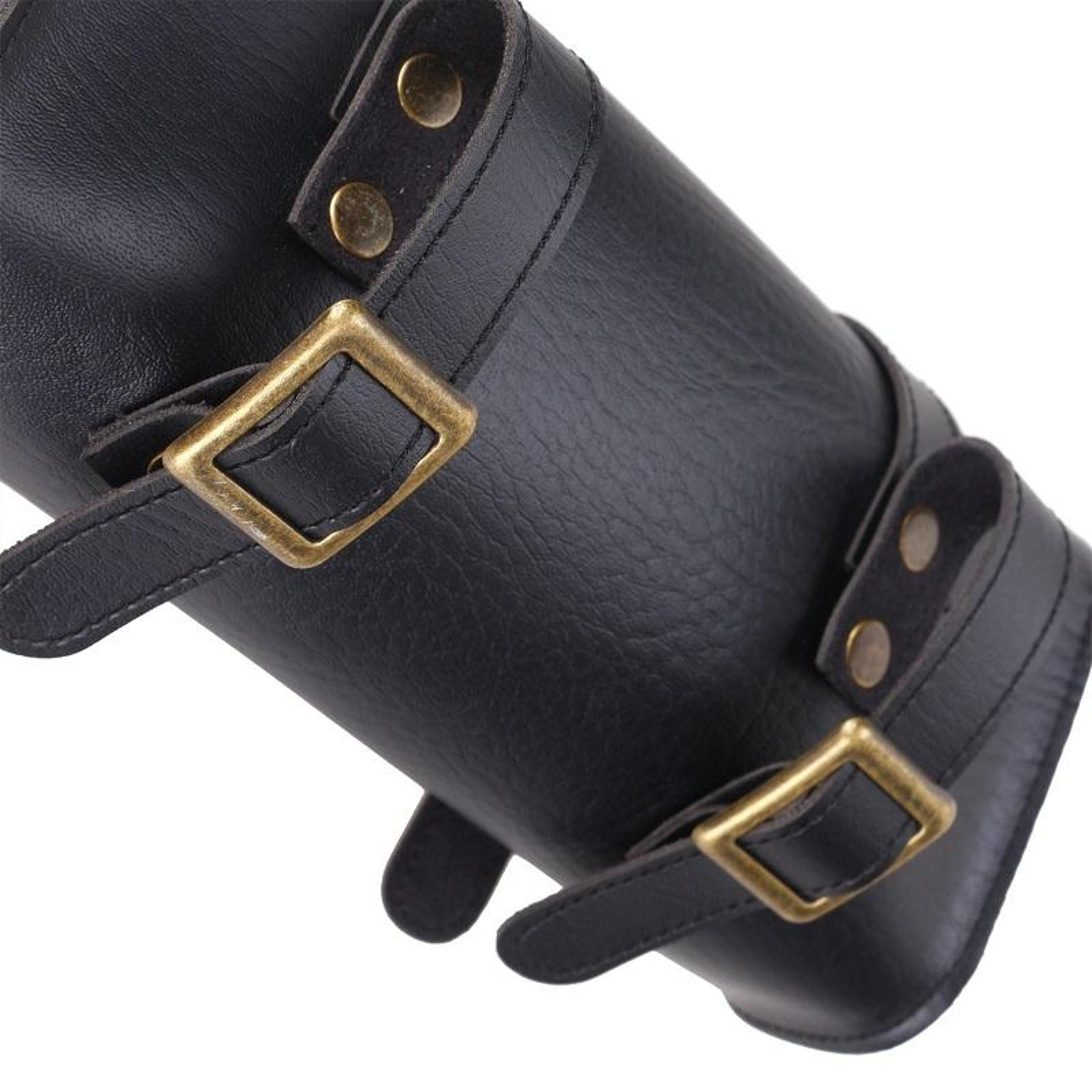 Retro Bicycle Handlebar Bag Waterproof PU Leather Front Storage Pouch for Bikes & Scooters – view 5