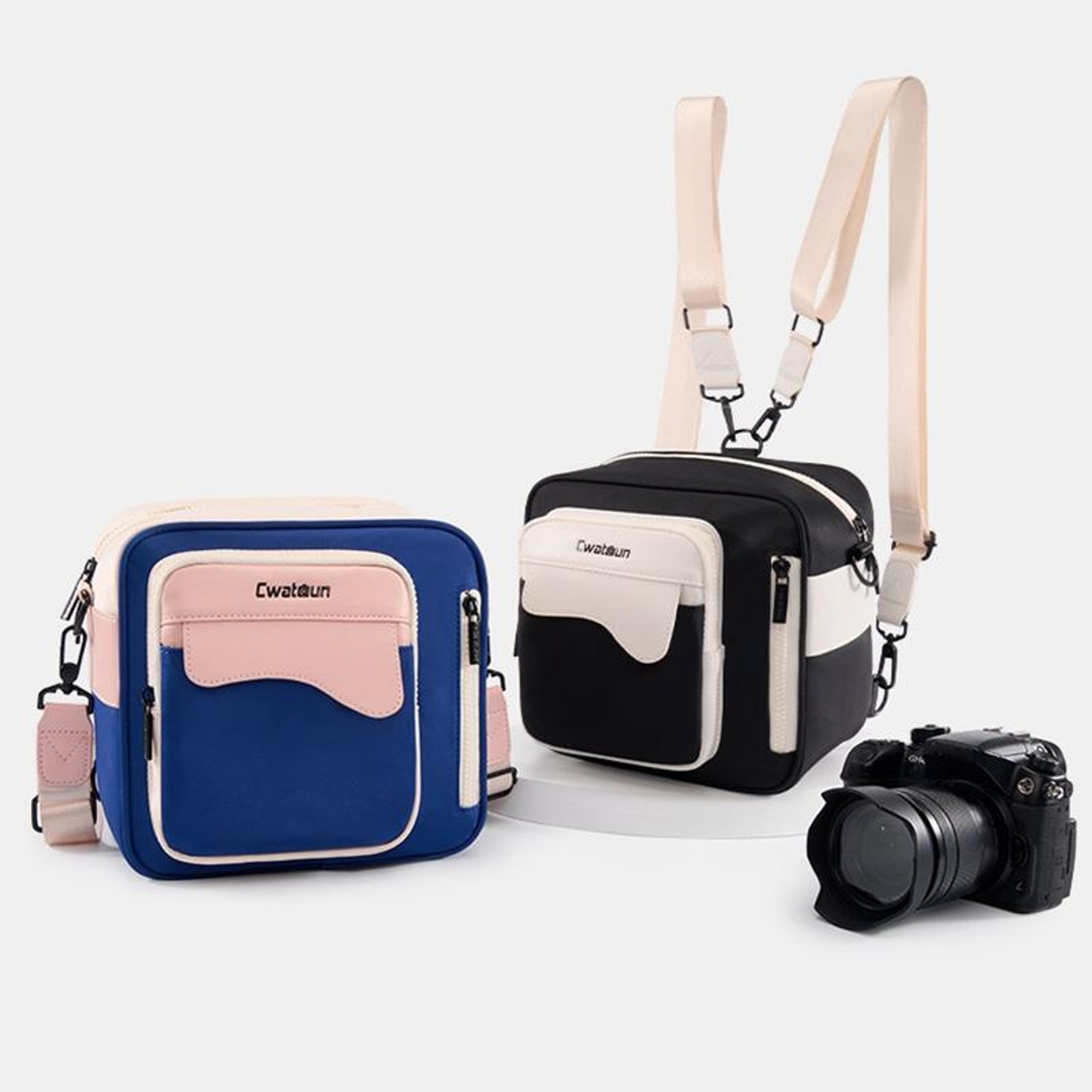 Cwatcun 2 in 1 Camera Backpack Crossbody Travel Bag – view 3