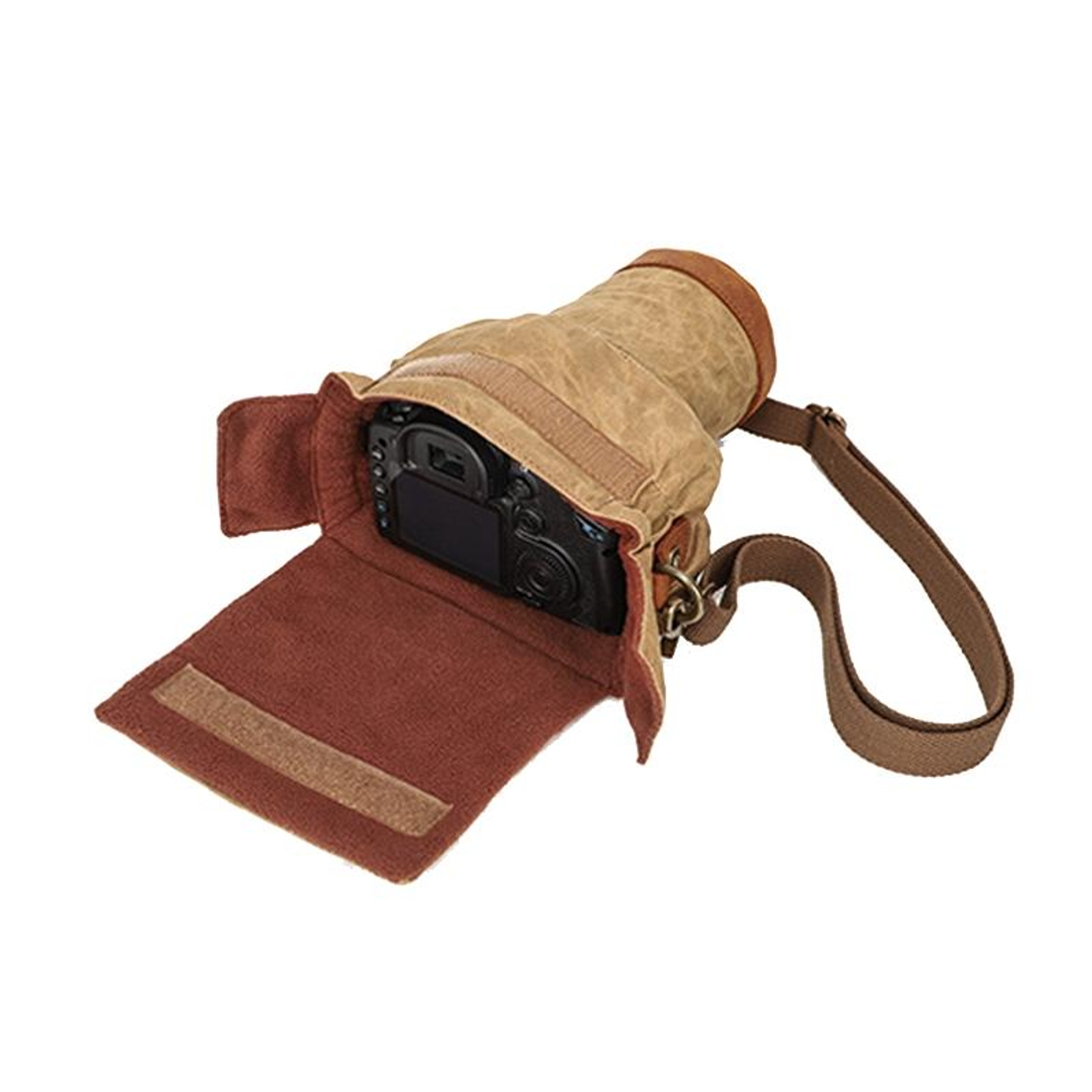 Vintage Waterproof Camera Shoulder Bag For DSLR  Mirrorless Cameras With Shockproof Protection 5