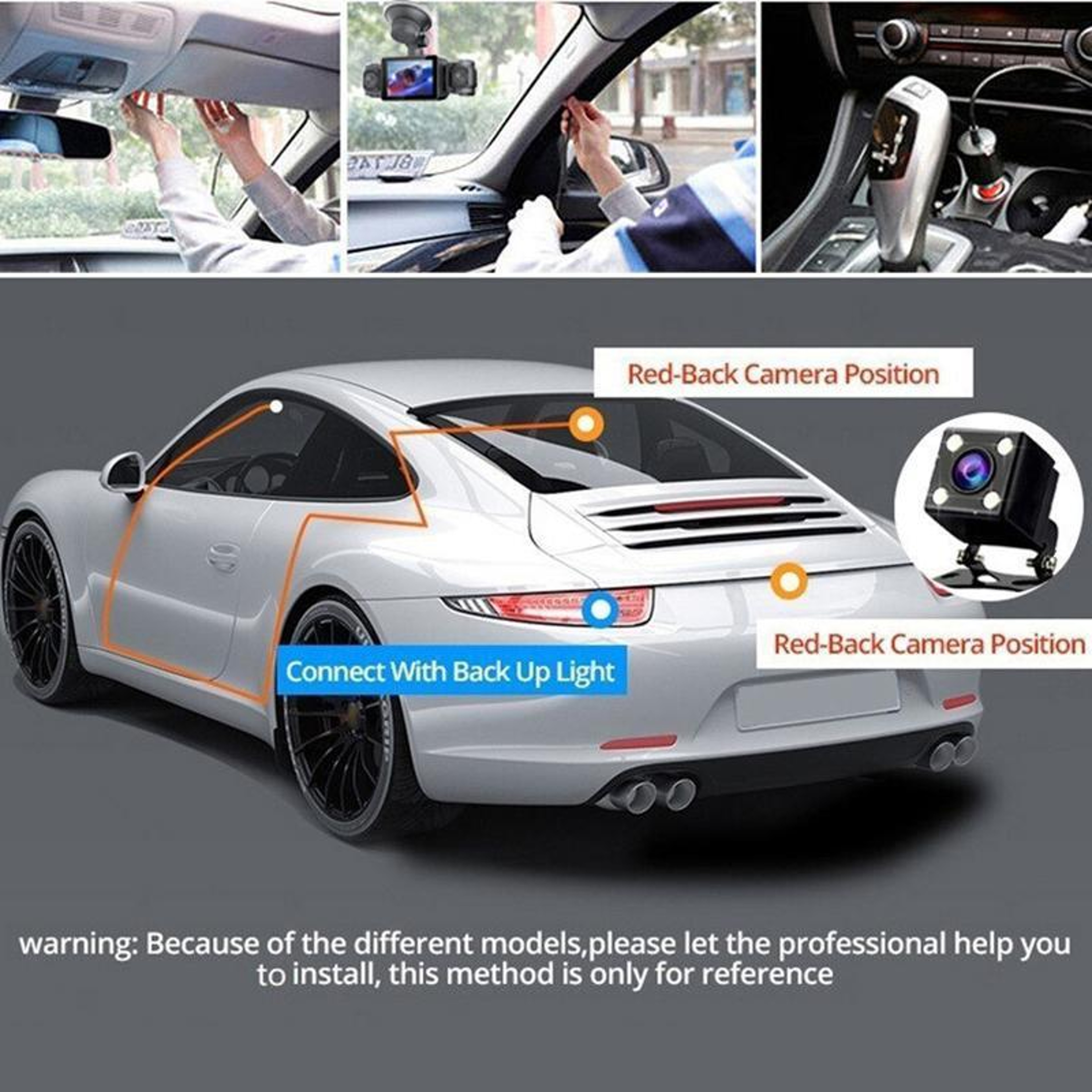 1080P HD Dash Camera with Night Vision & 4 Way Recording for Safer Driving – view 5