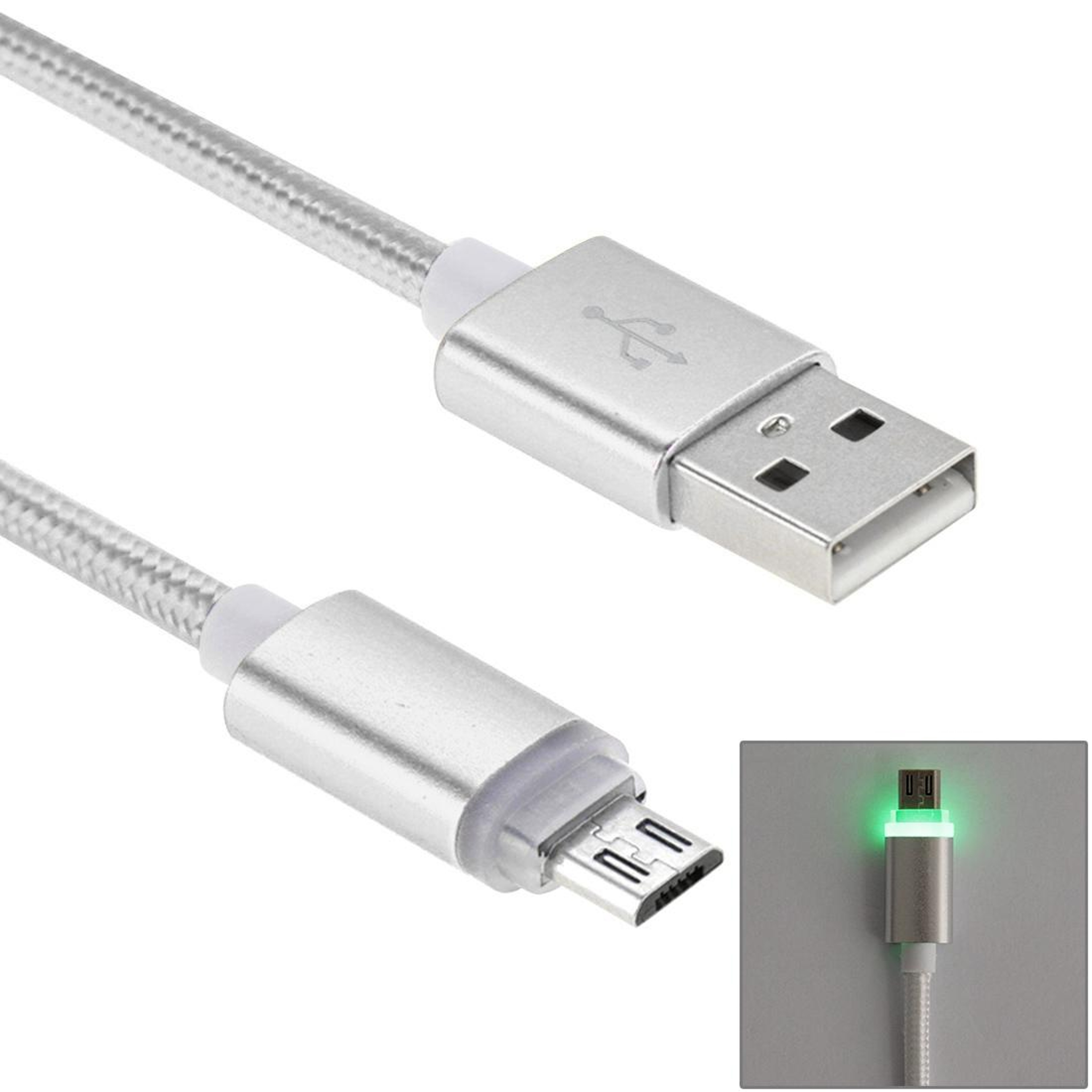 Braided Micro USB Cable with LED Indicator for Fast Charging and Data Sync – view 8