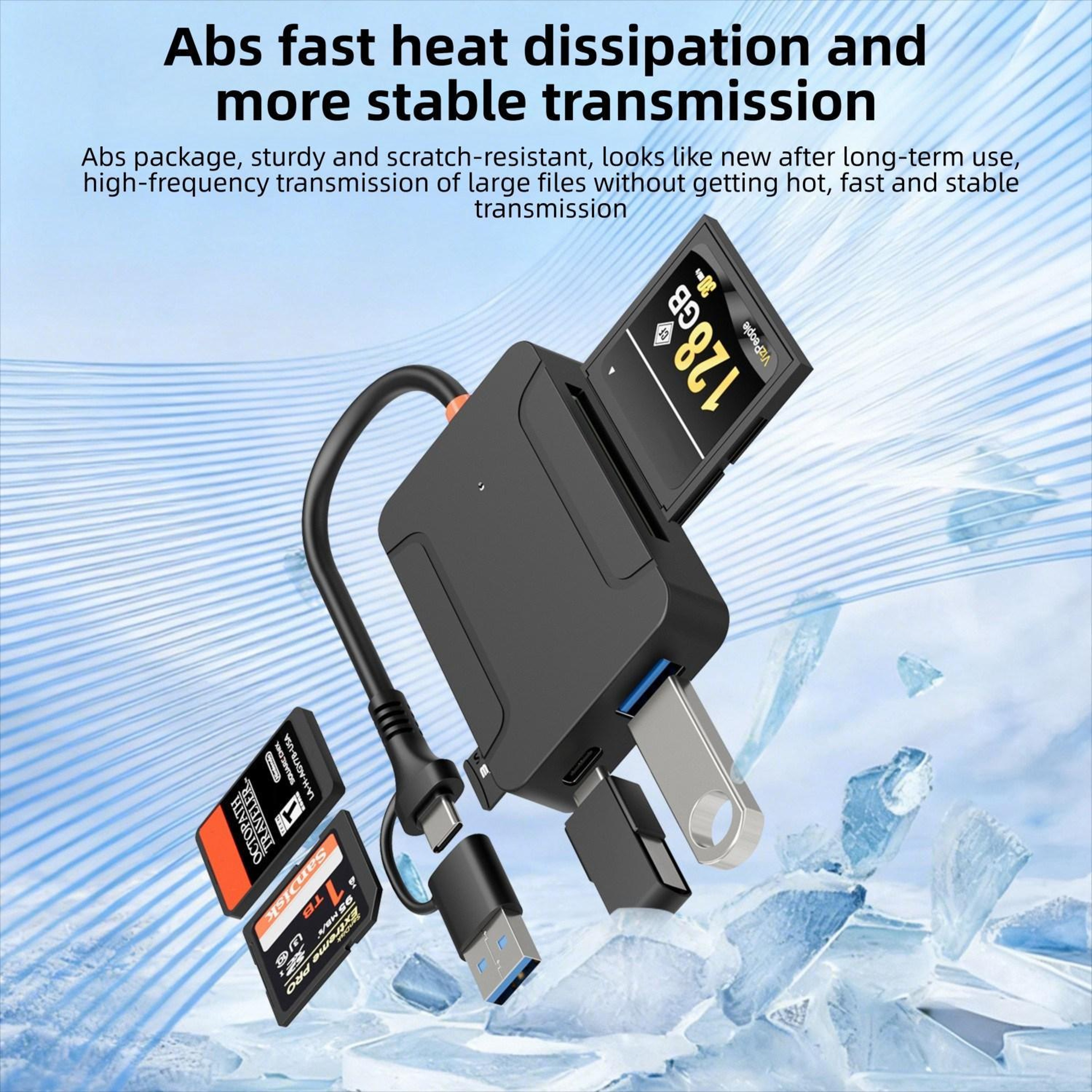 Multi Functional High Speed Card Reader With USB Type C  SD Support 7