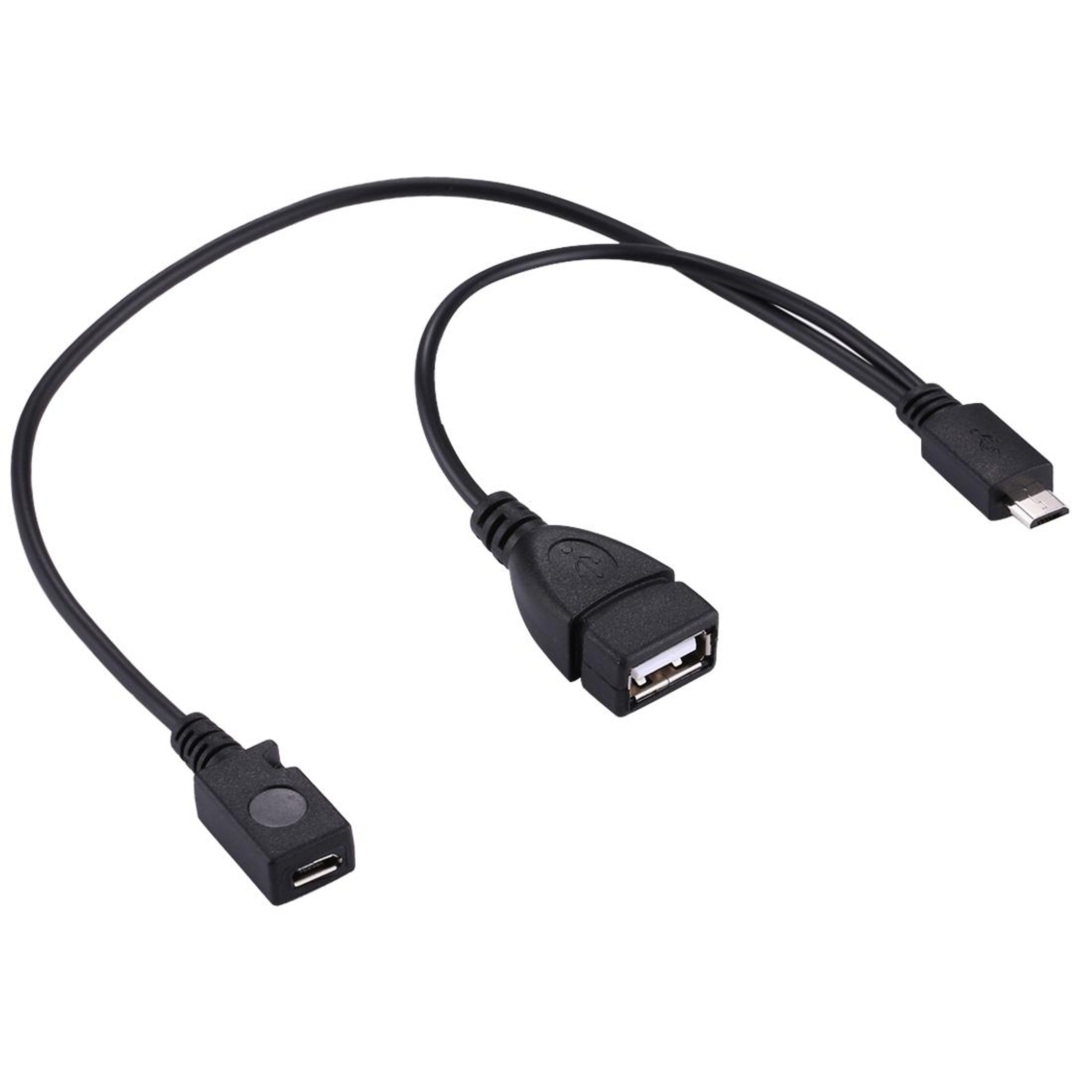 USB 2.0 Micro B Y Splitter OTG & Data Transfer Cable – view 1