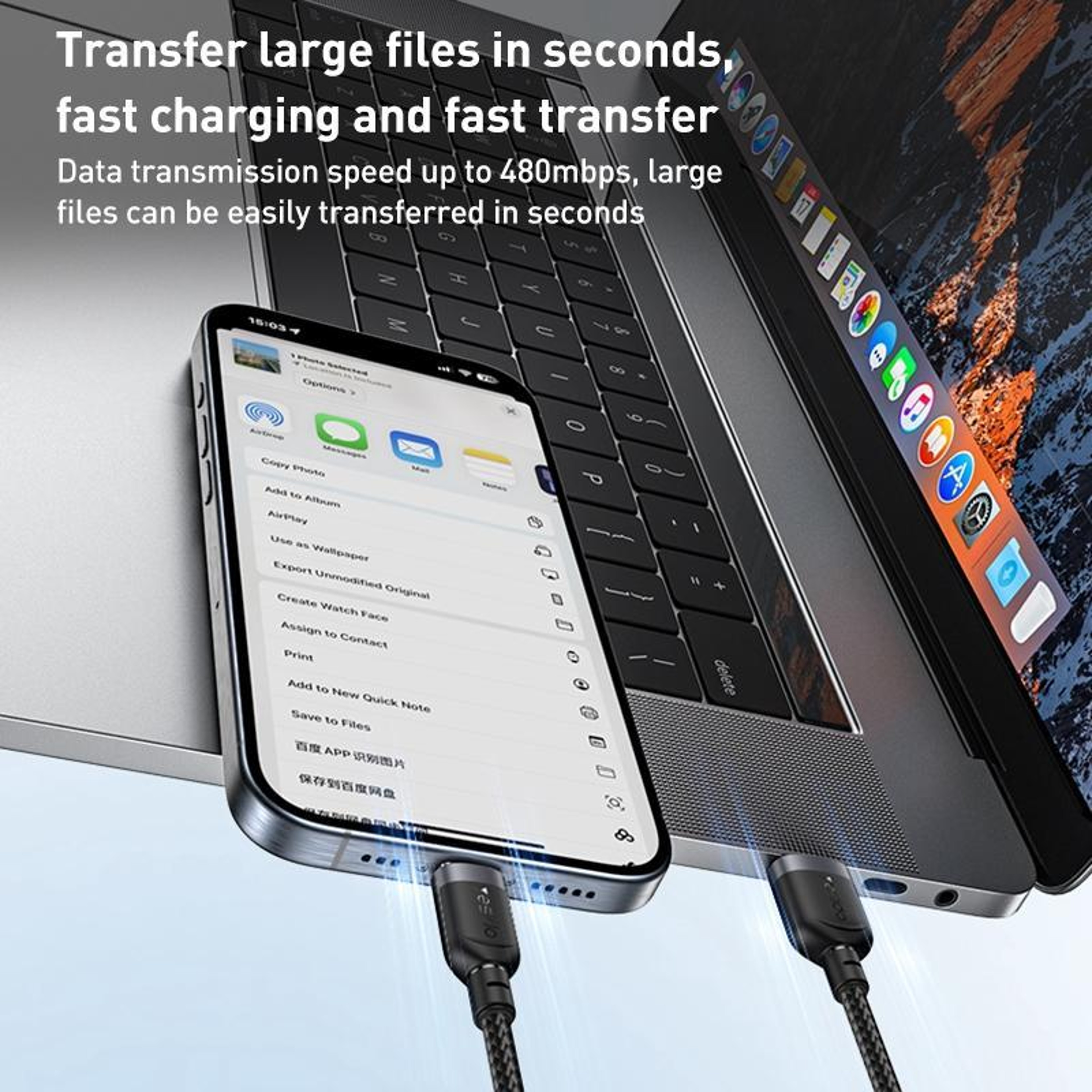 3A USB to Type C Fast Charging Cable Durable & High Speed – view 8