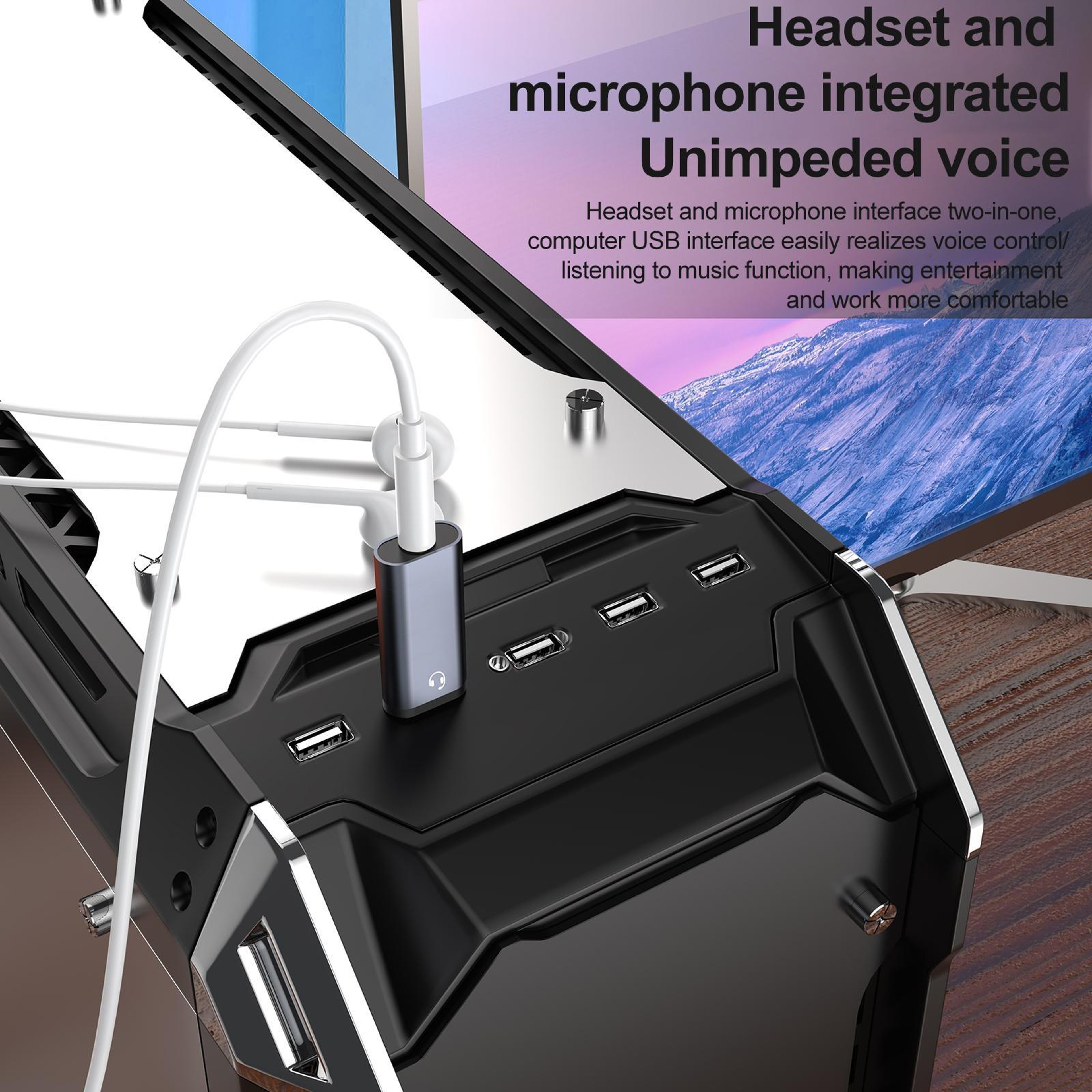 Premium USB to 3.5mm Audio Adapter Cable Plug & Play – view 3