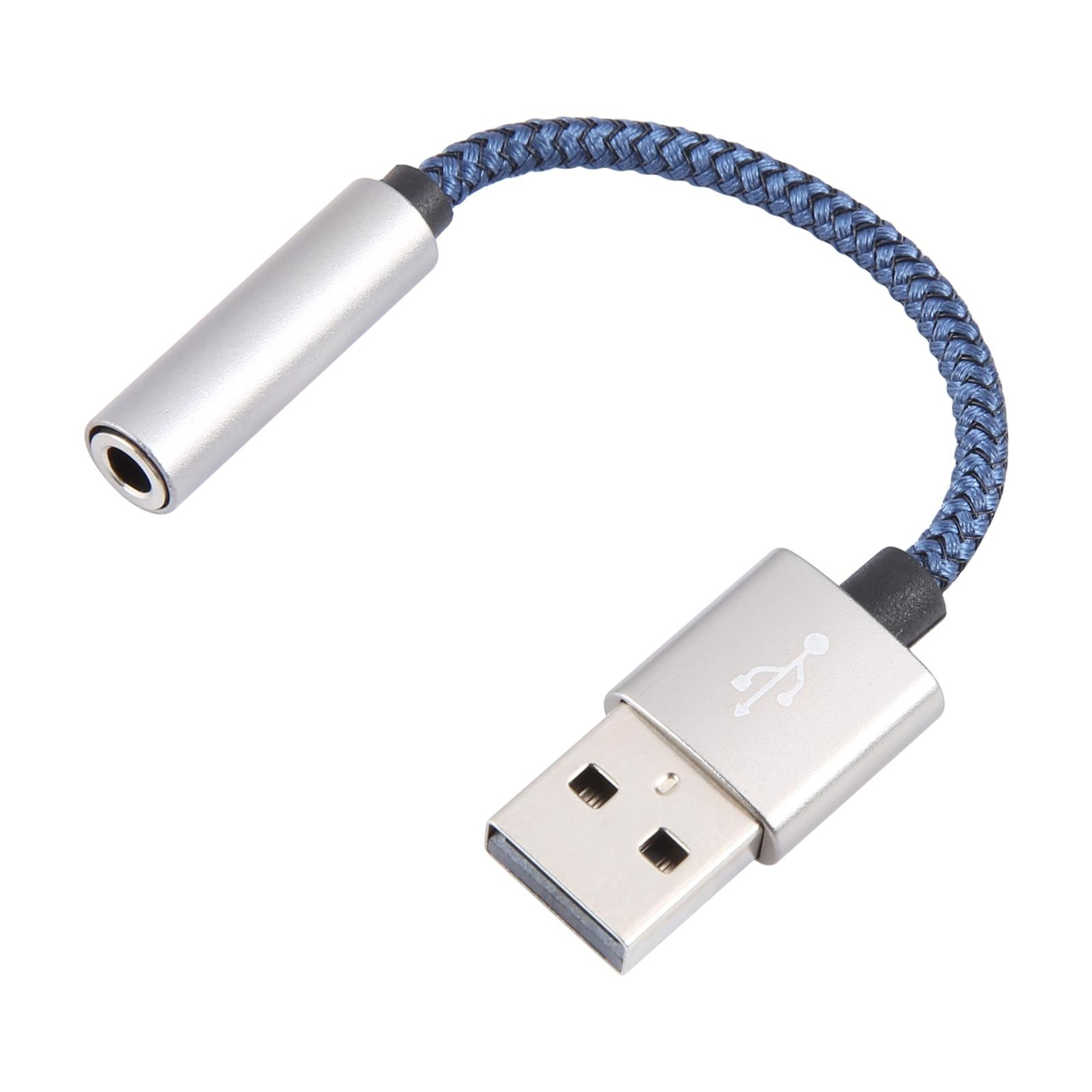 Portable USB To 35mm Audio Adapter With Durable Nylon Braiding 0