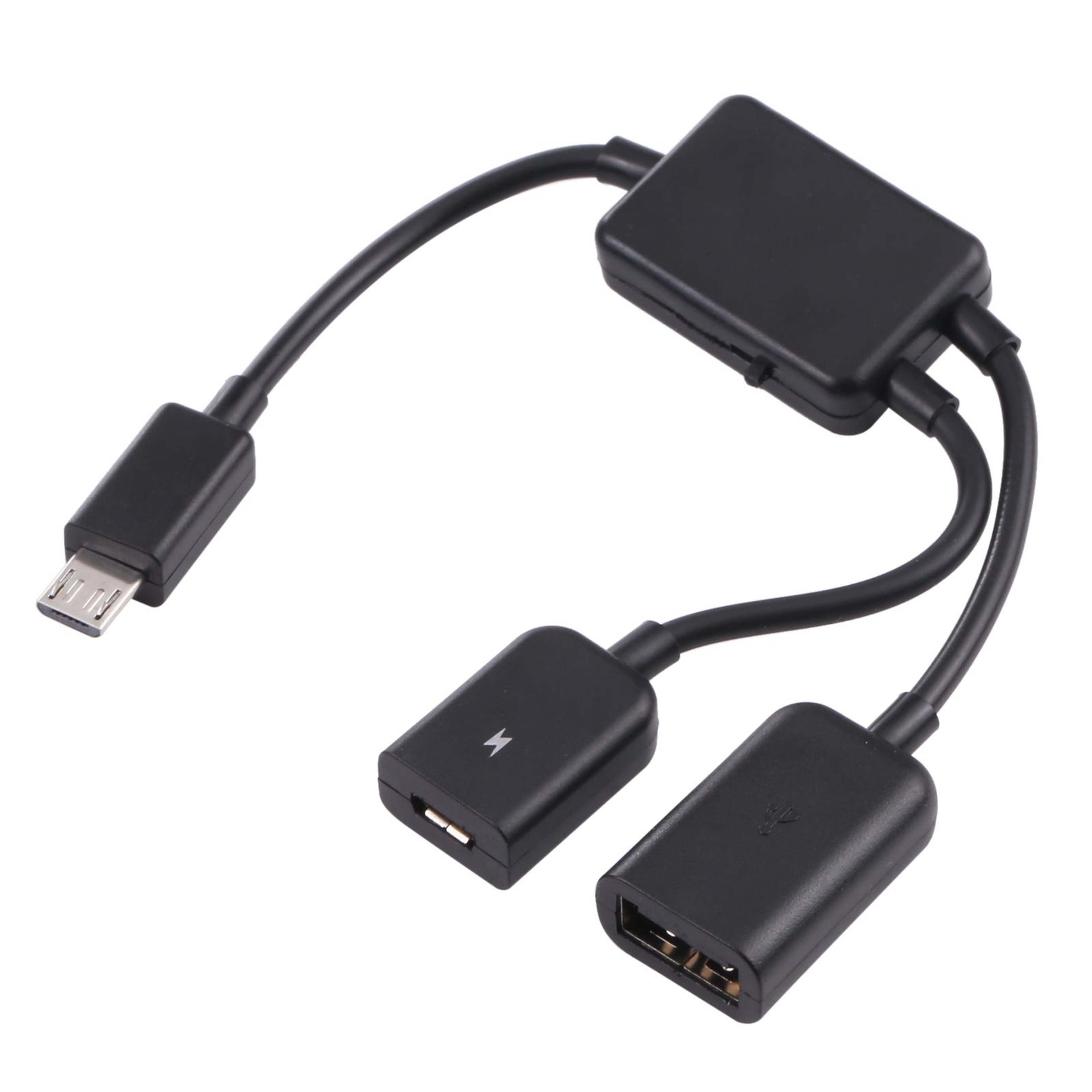 1 To 2 Micro USB OTG Adapter Cable USB Hub For Android Devices 1