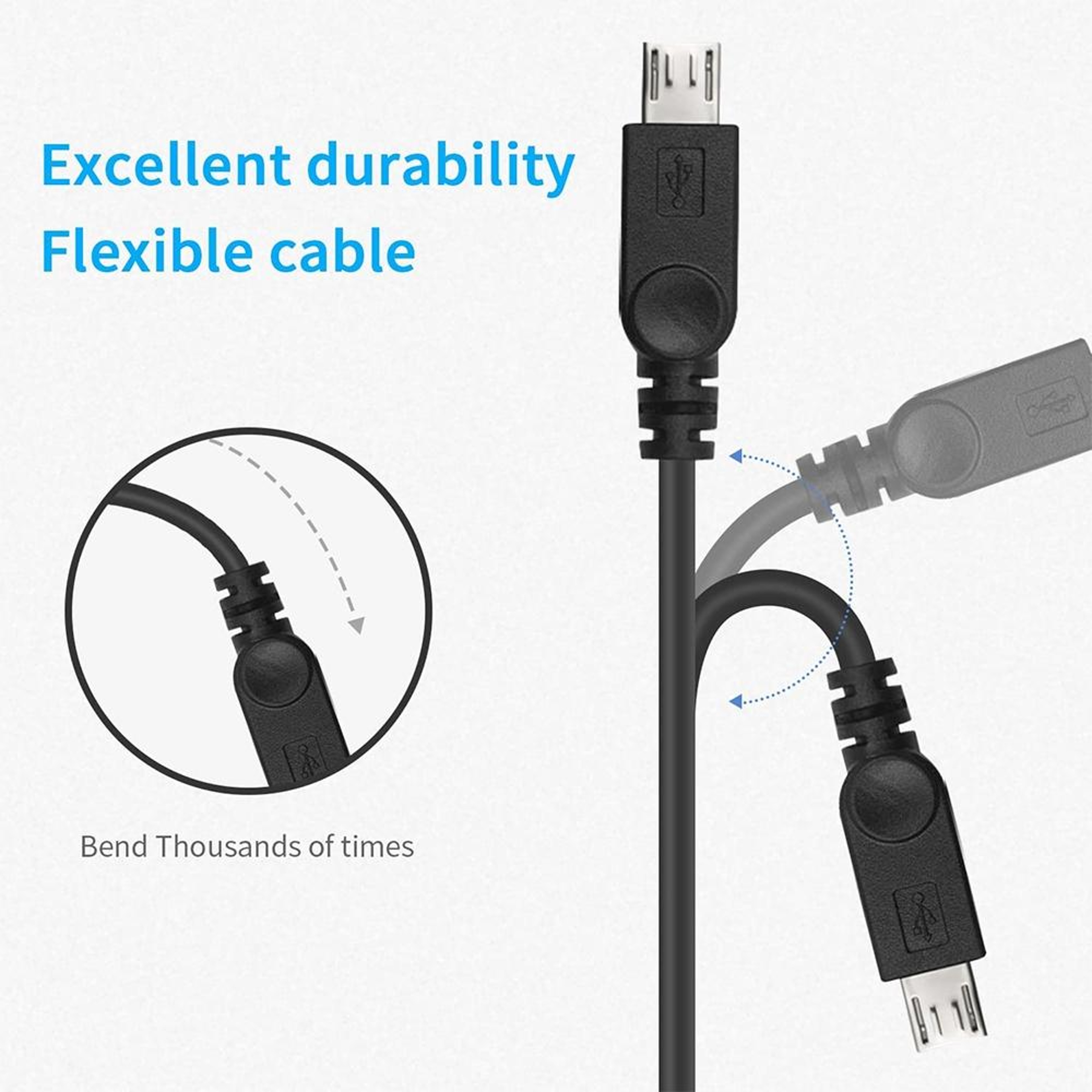 Micro USB Female to USB C Y Cable Adapter for Fast Charging Devices – view 5