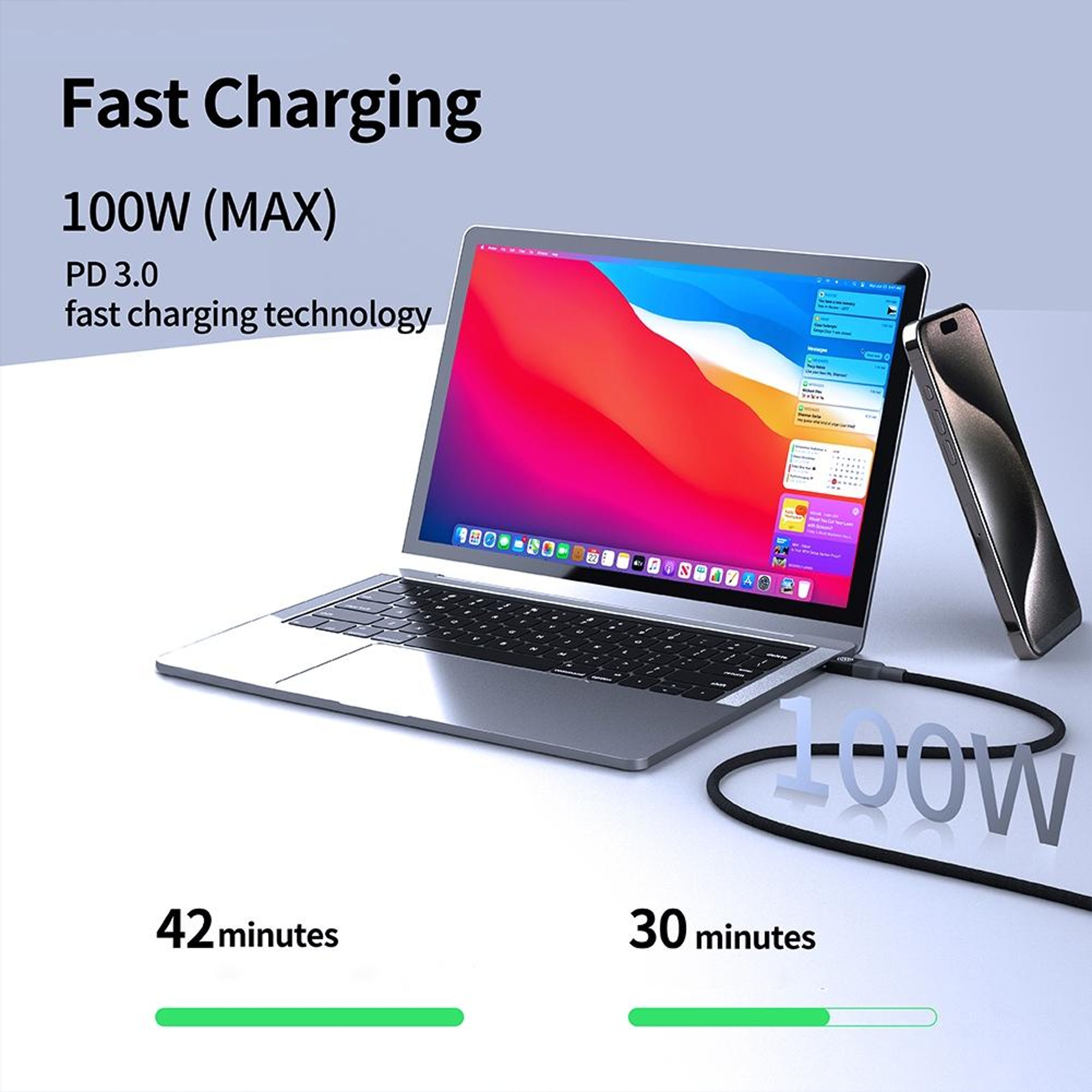 NILLKIN 100W USB C Fast Charging Magnetic Type C to Type C Cable – view 6