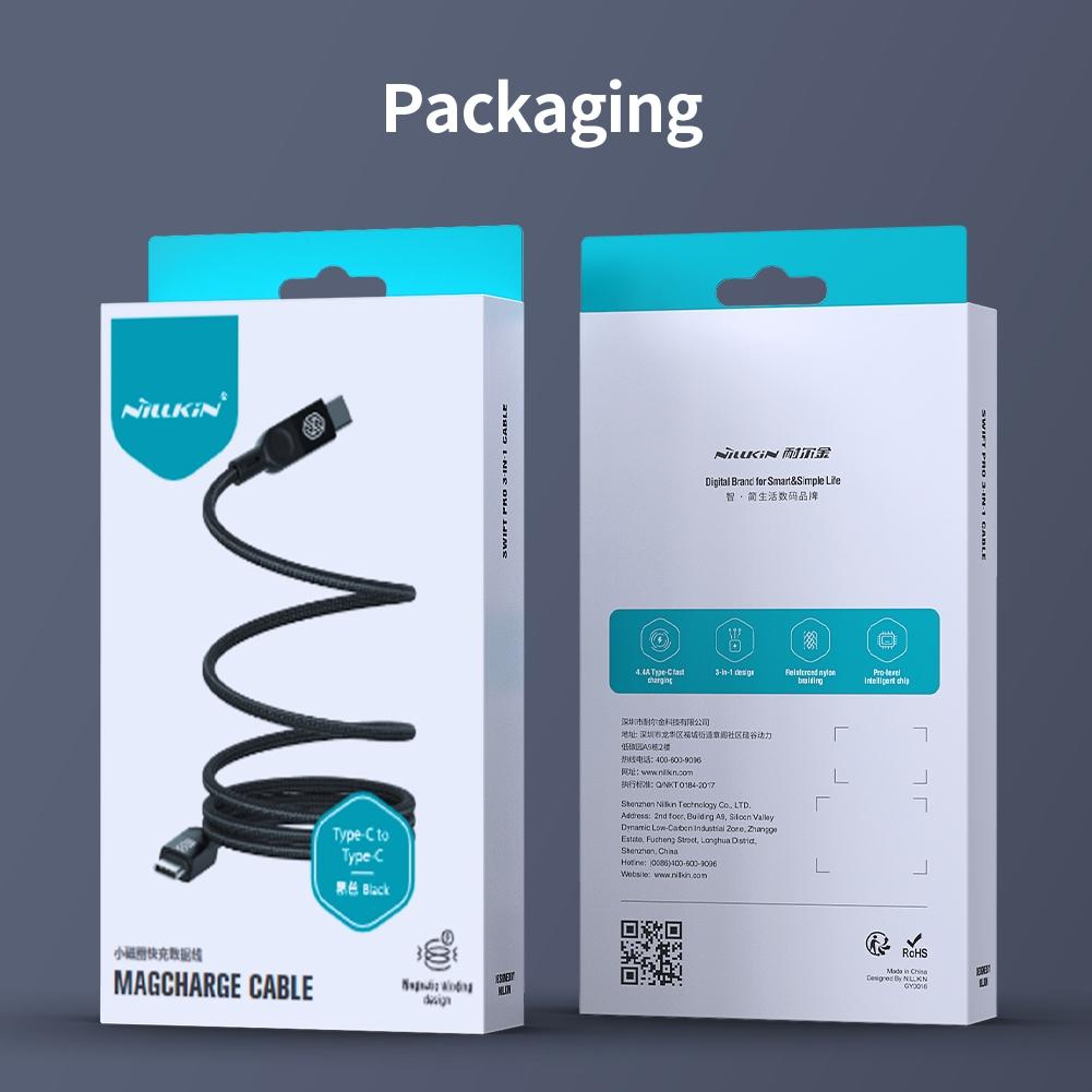 NILLKIN 100W USB C Fast Charging Magnetic Type C to Type C Cable – view 8