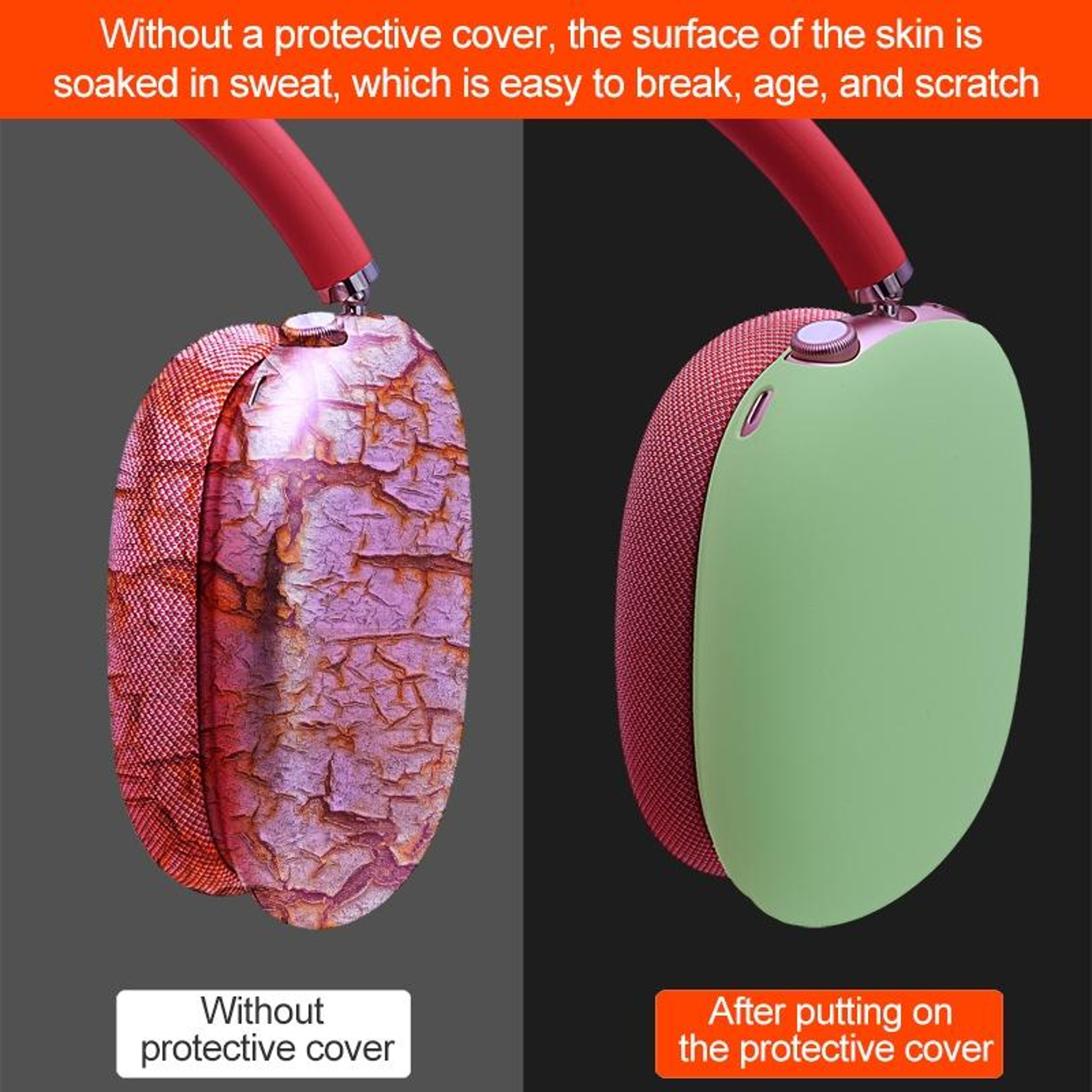 Full Coverage AirPods Max Case Silicone Anti Scratch Ear Cup Protector 5
